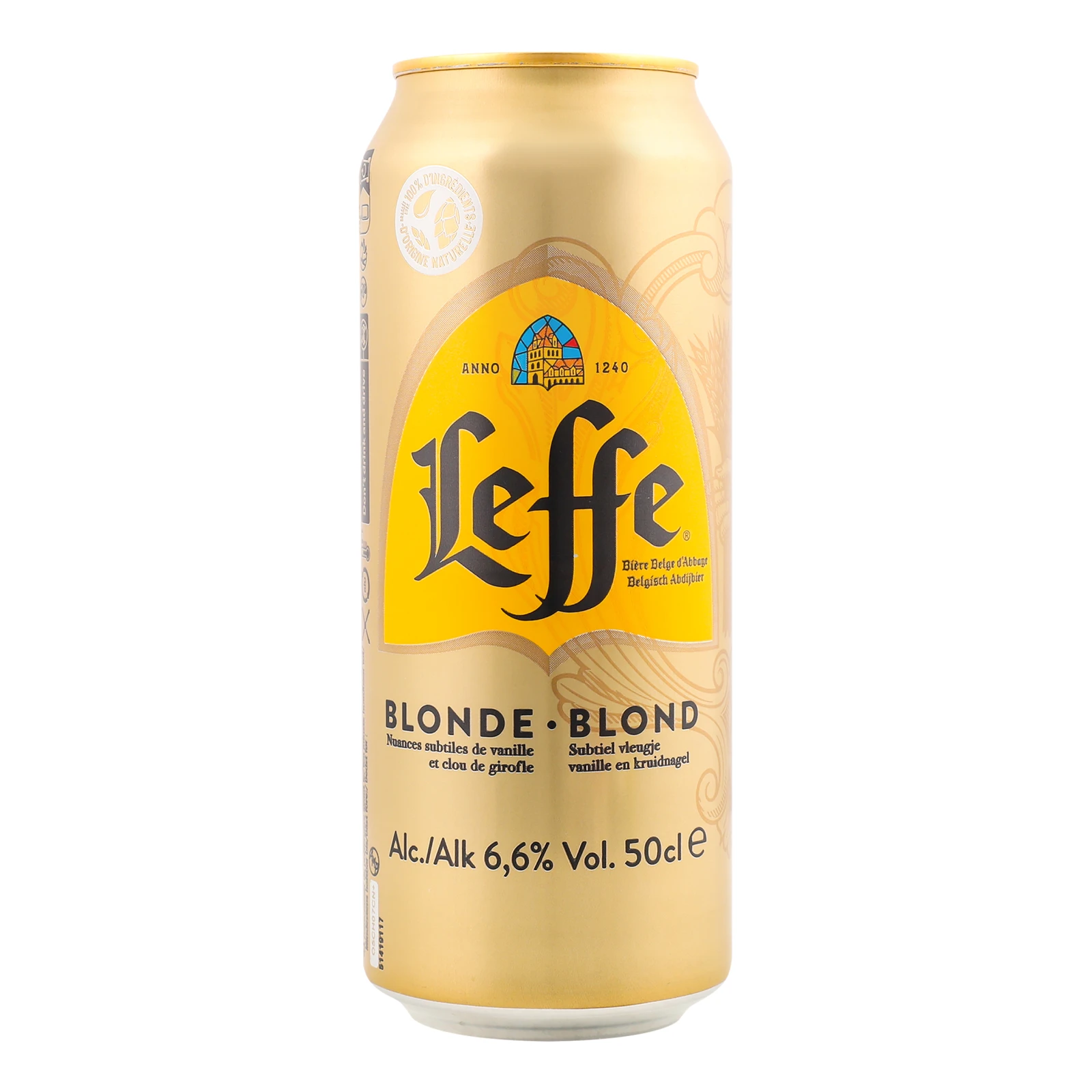 Пиво Leffe Blond світле пастеризоване 6.6% 0.5л Фото №:1