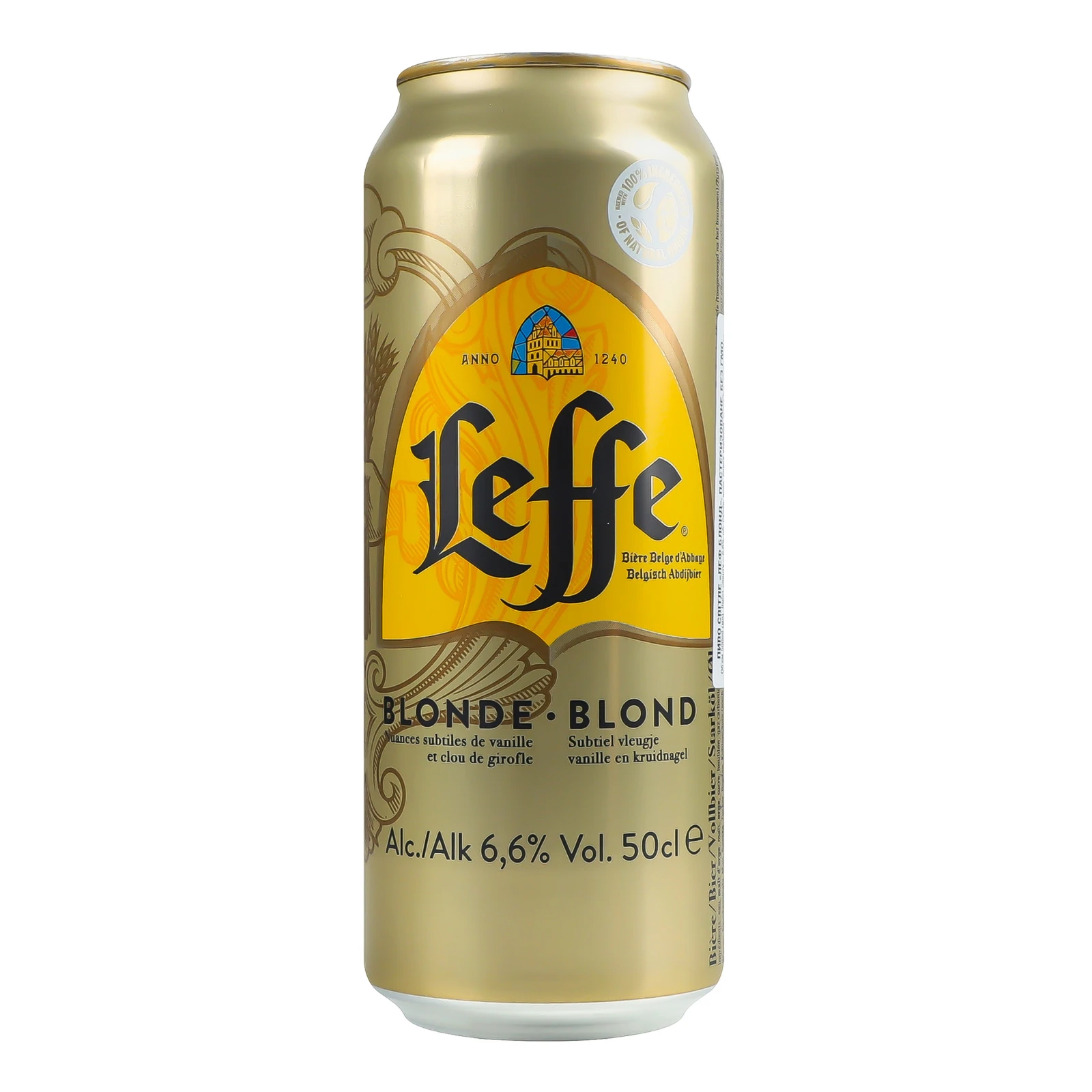Пиво Leffe Blond світле пастеризоване 6.6% 0.5л Фото №:1