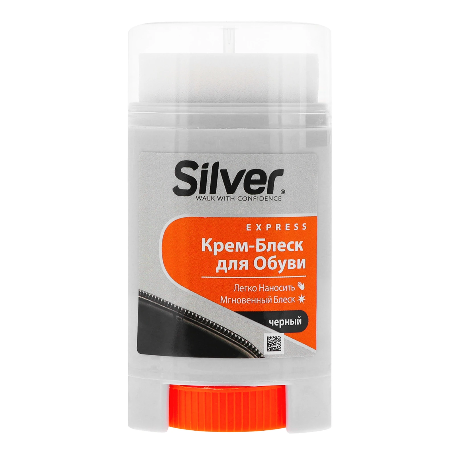 Крем-блиск Silver для взуття чорний 50мл Фото навігації №:1