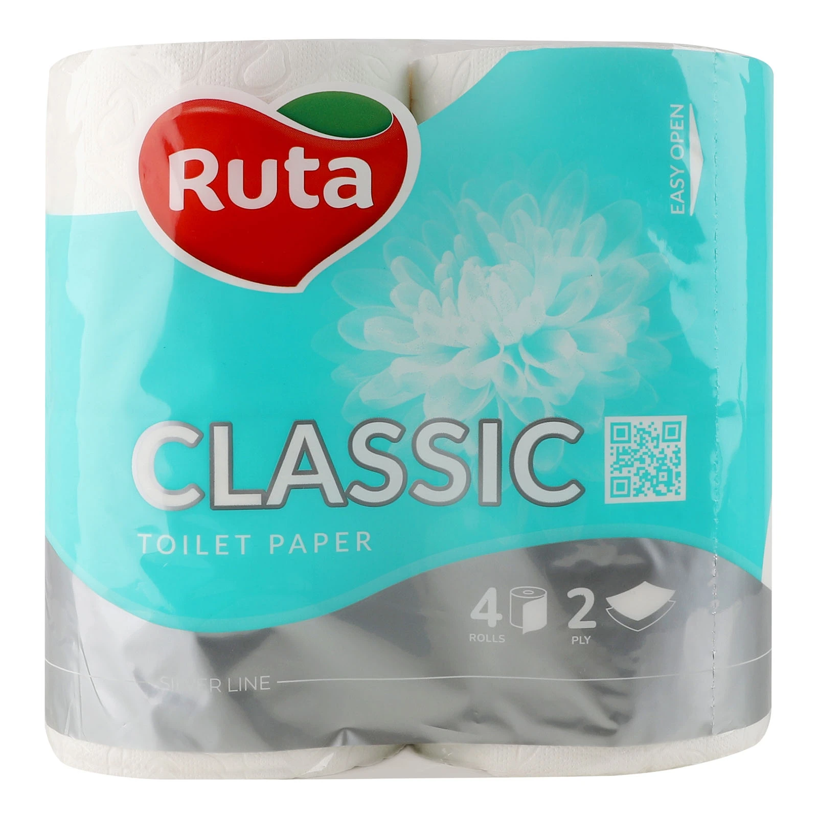 Папір туалетний Ruta Classic 2-х шаровий 4шт/уп Фото №:1