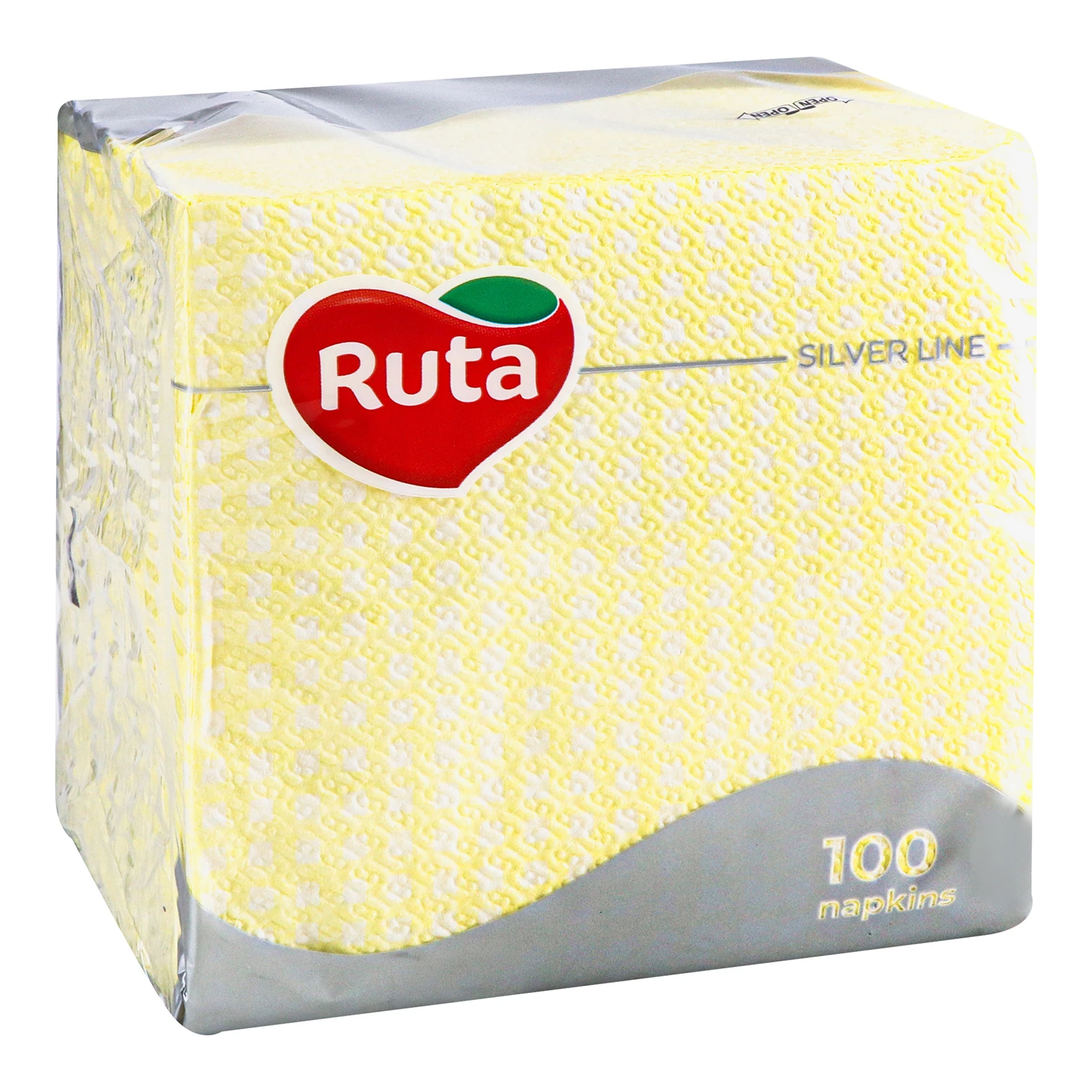 Серветки паперові Ruta жовті 235*235мм 100шт/уп Фото №:2