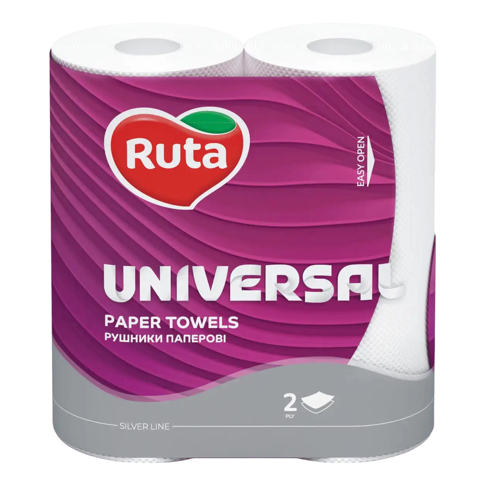 Рушники паперові Ruta Universal 2-х шарові 2шт/уп Фото №:1