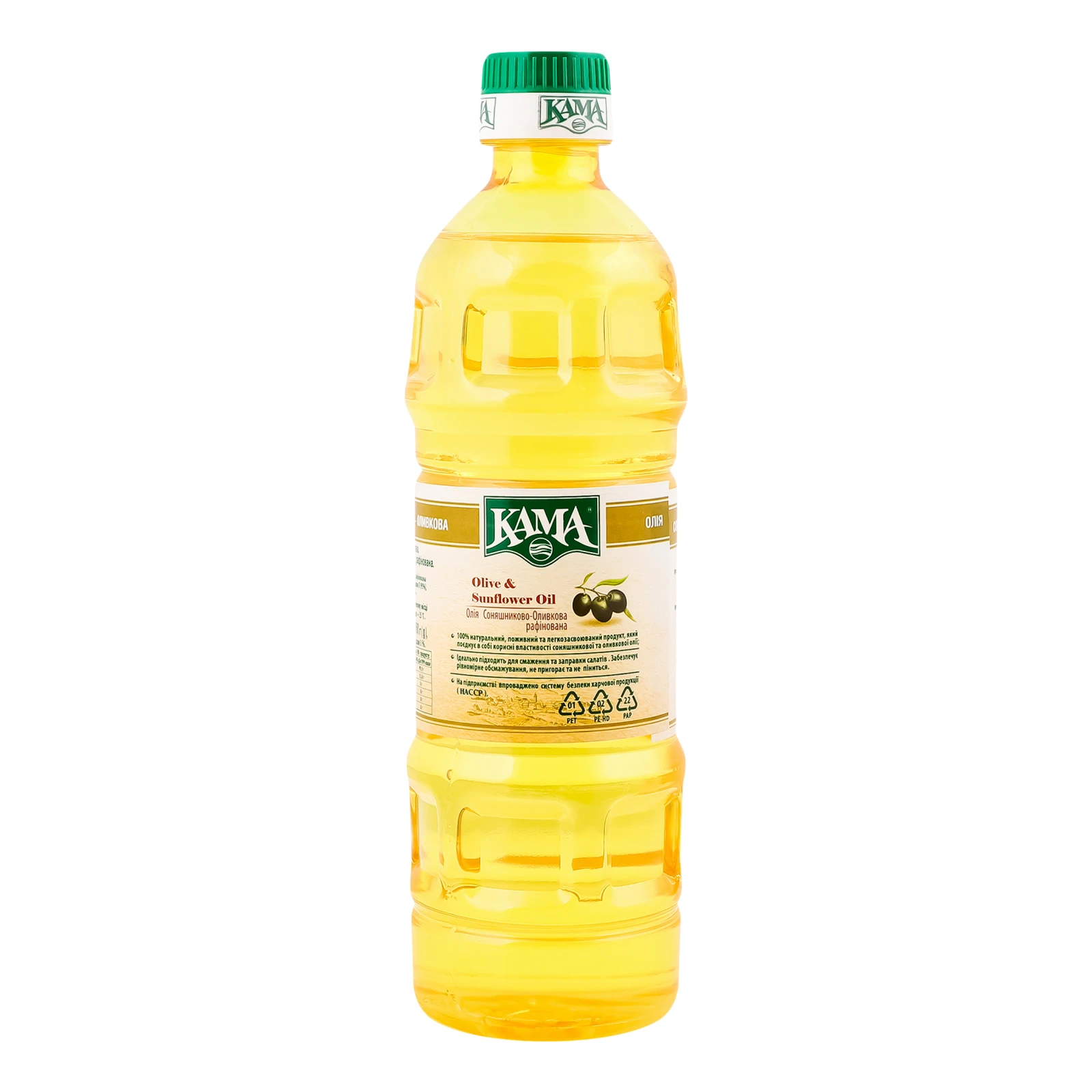 Олія соняшниково-оливкова Кама рафінована 500мл Фото №:2