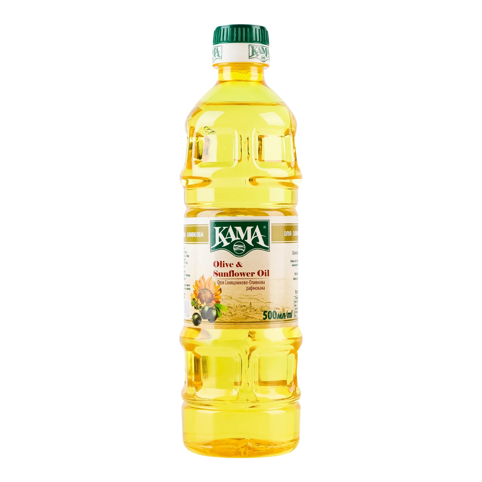 Олія соняшниково-оливкова Кама рафінована 500мл Фото №:1