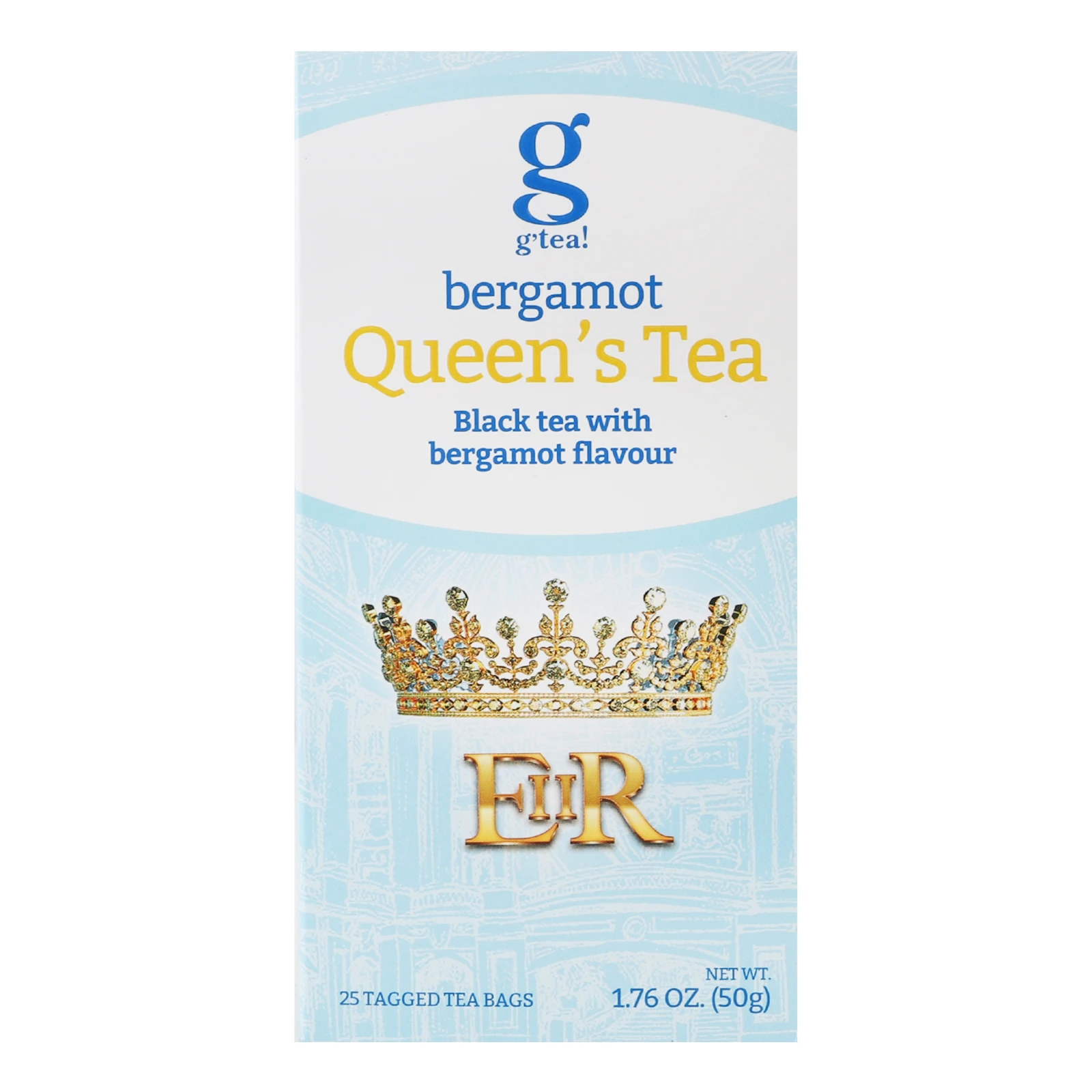 Чай G'tea! Queen's tea Bergamot чорний байховий дрібний з ароматом бергемота 25х2г