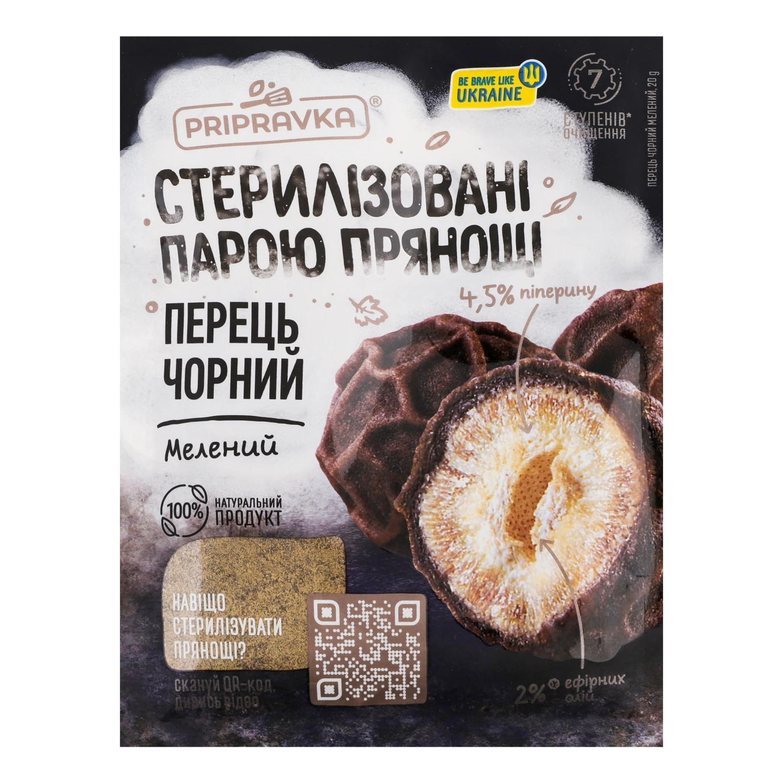 Перець чорний Pripravka мелений 20г Фото навігації №:1