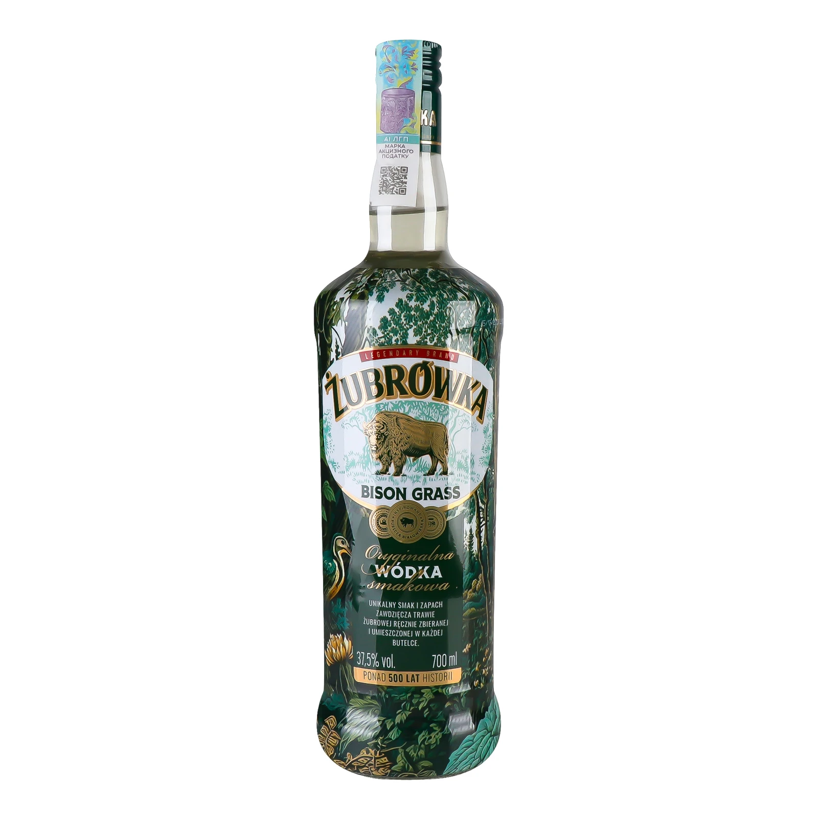Напій алкогольний Zubrowka Bison Grass 37.5% 0.7л Фото навігації №:1