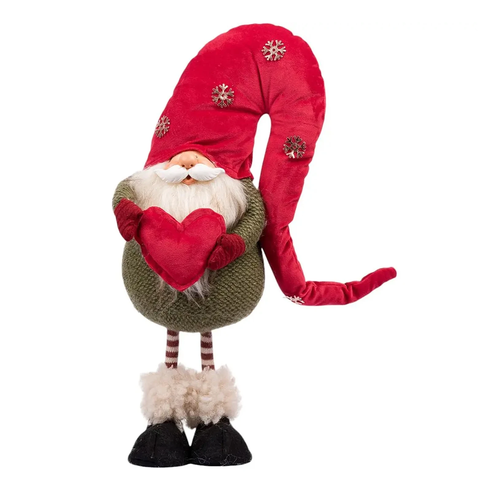 Новорічна м`яка іграшка Novogod`ko Гном з серцем 42см Фото №:1