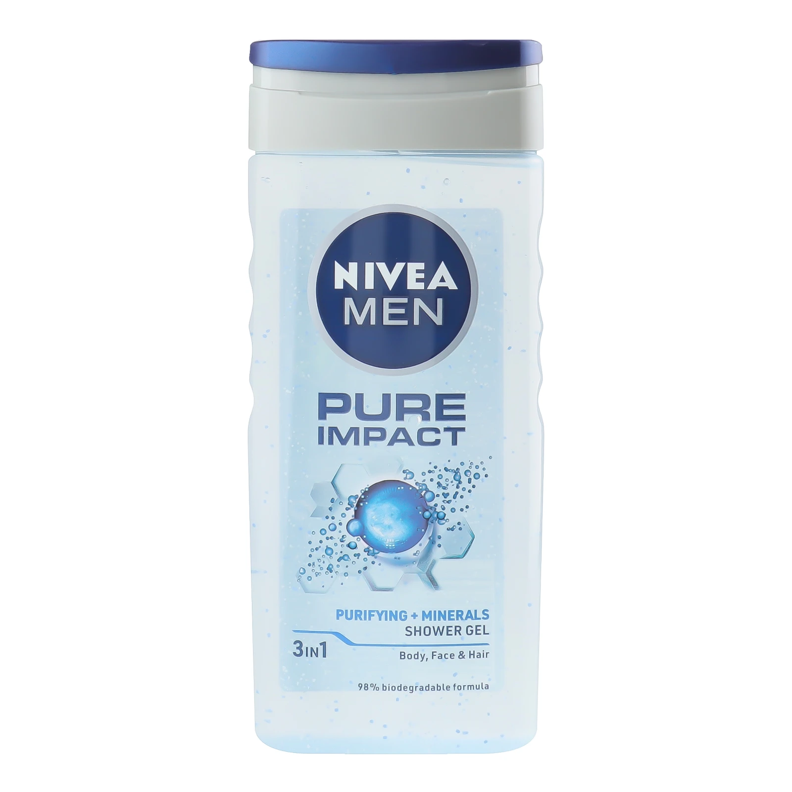 Гель для душу Nivea Men Pure Impact 3в1 250мл Фото №:1