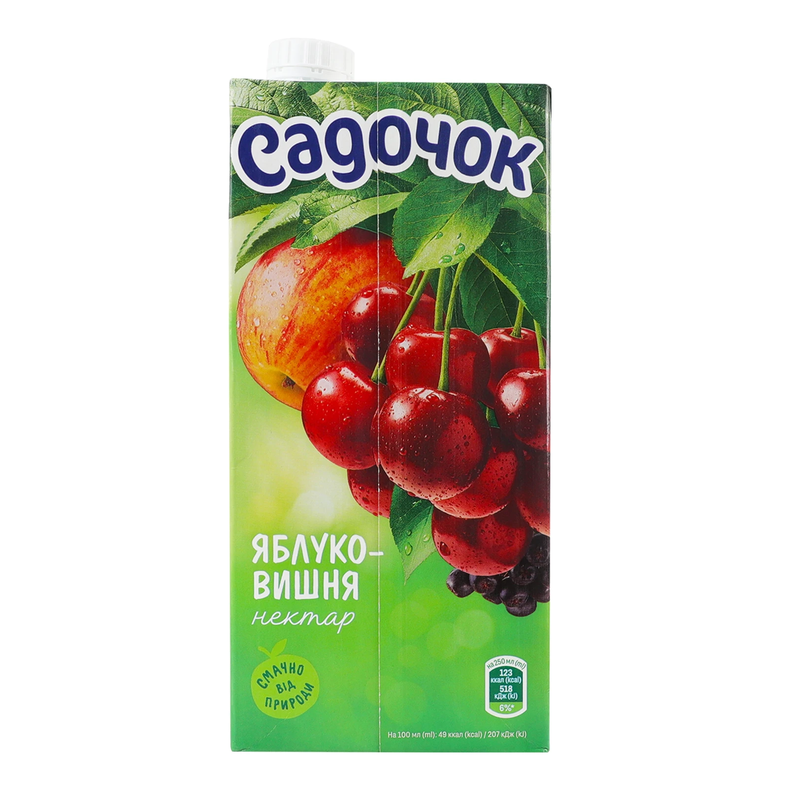Нектар Садочок освітлений пастеризований Яблуко-вишня 950мл Фото №:2