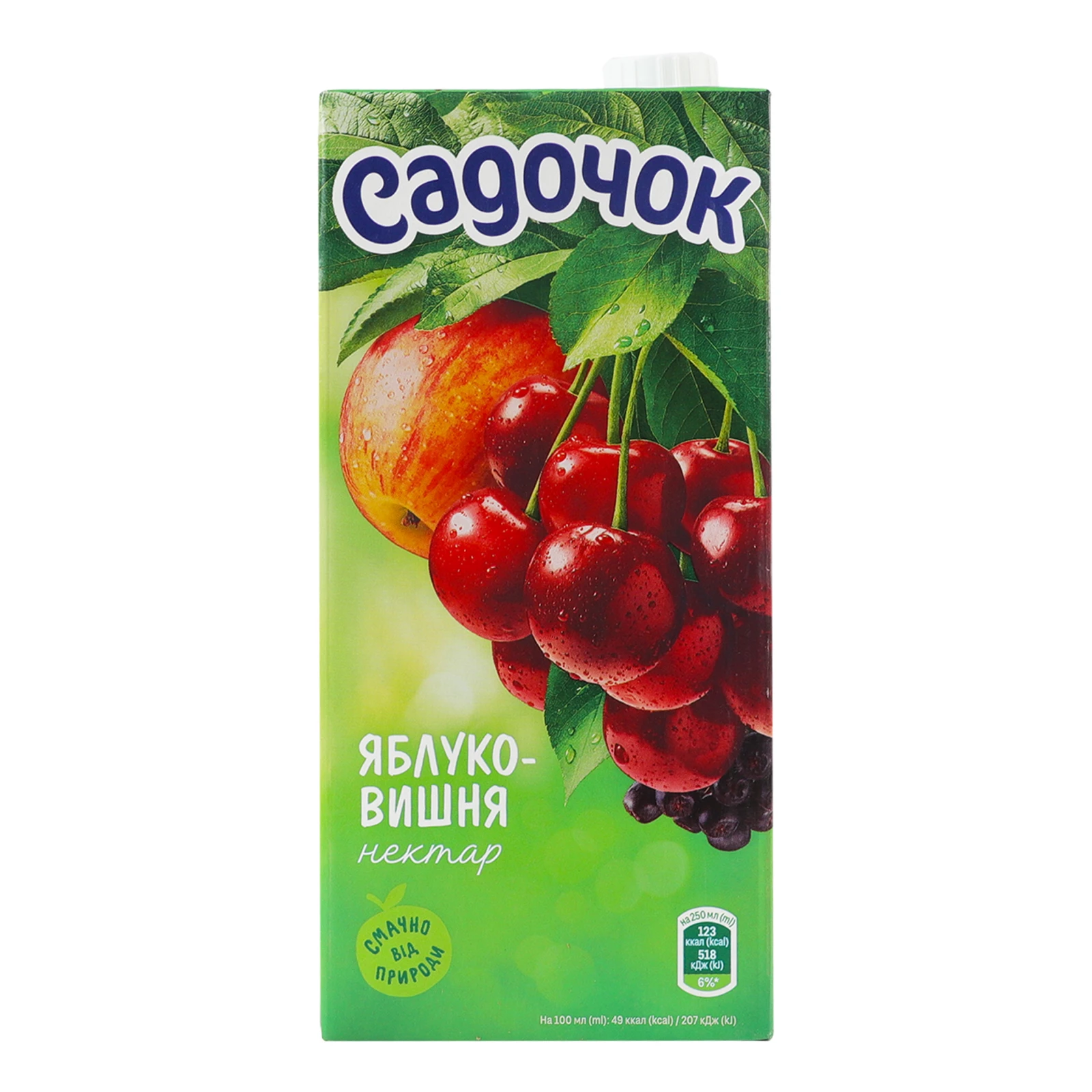 Нектар Садочок освітлений пастеризований Яблуко-вишня 950мл Фото №:1