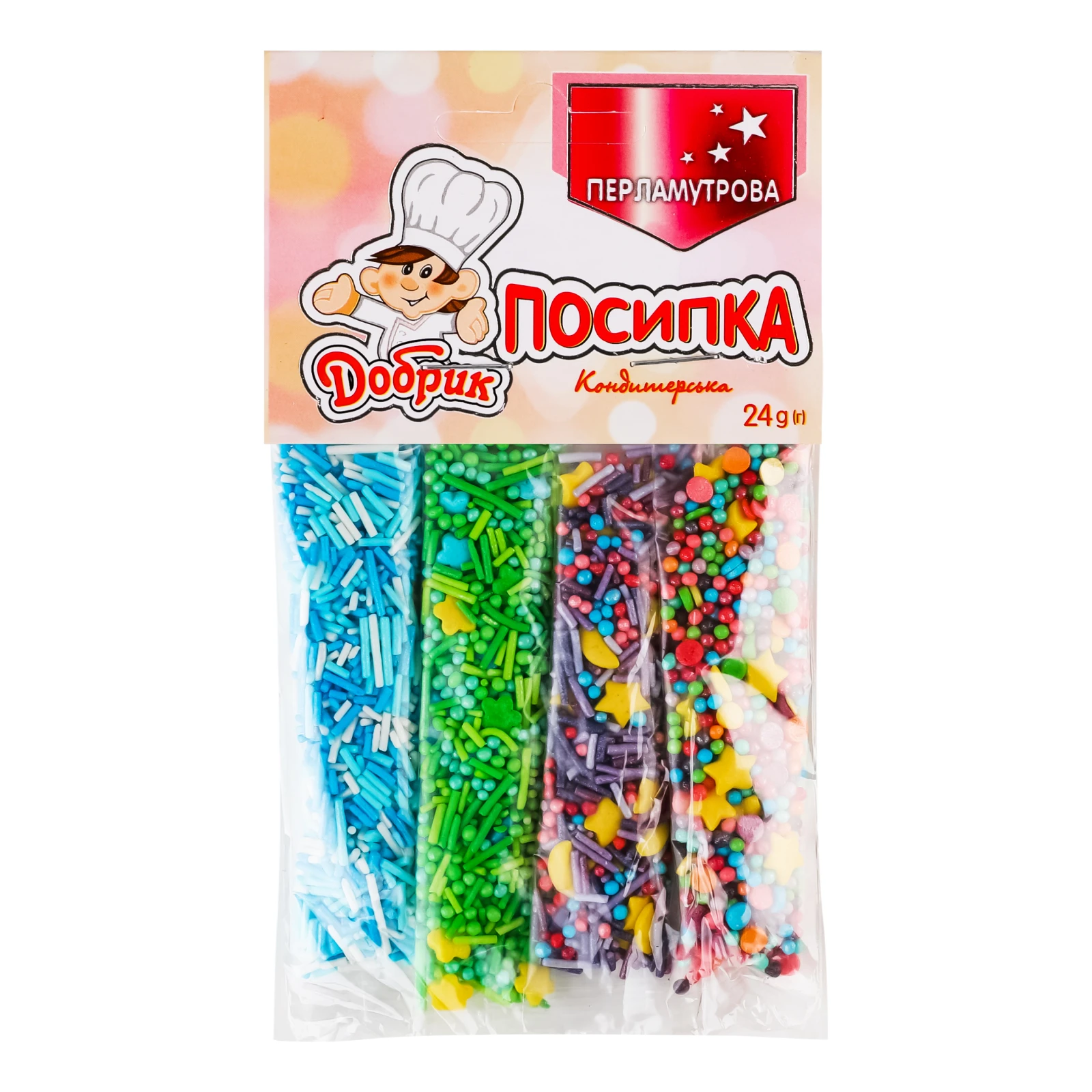 Посипка Добрик Перламутрова кондитерська 24г Фото №:1
