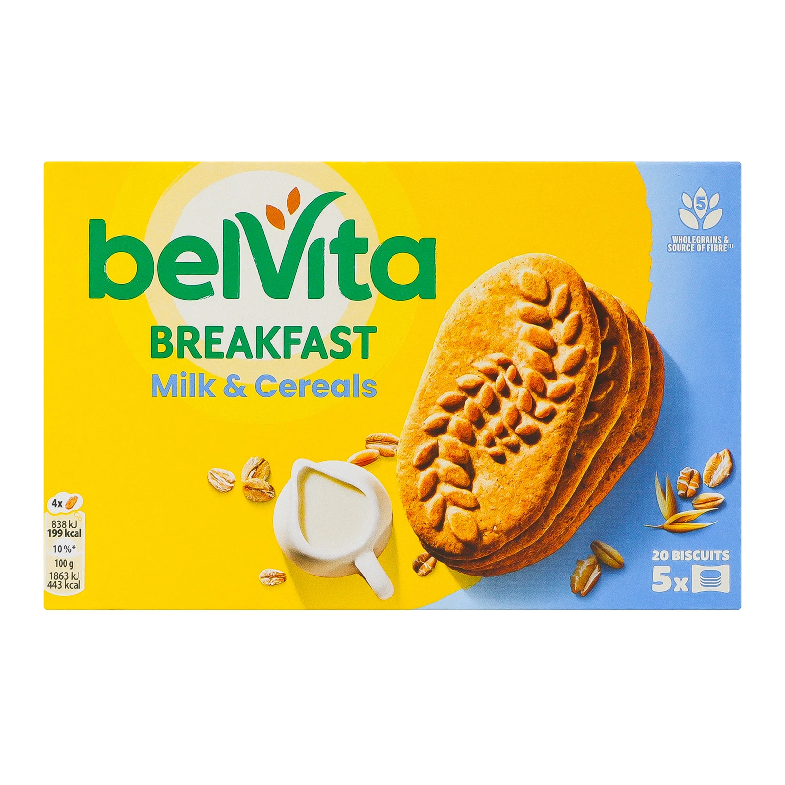 Печиво BelVita Breakfast мультизлакове з молоком 5*45г Фото навігації №:1