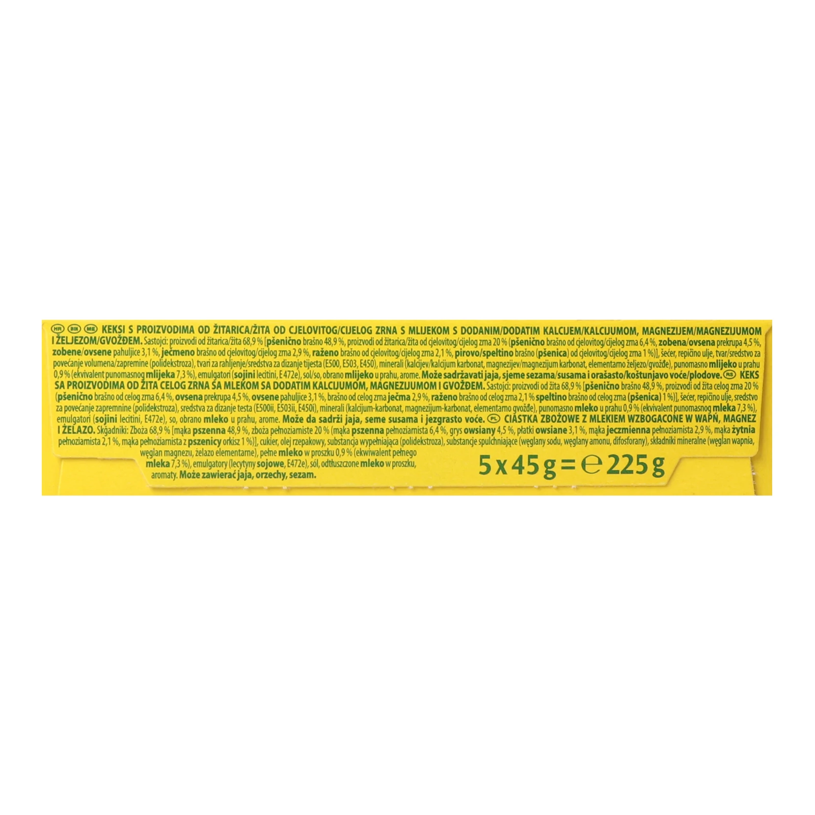 Печиво BelVita Breakfast мультизлакове з молоком 5х45г Фото №:3