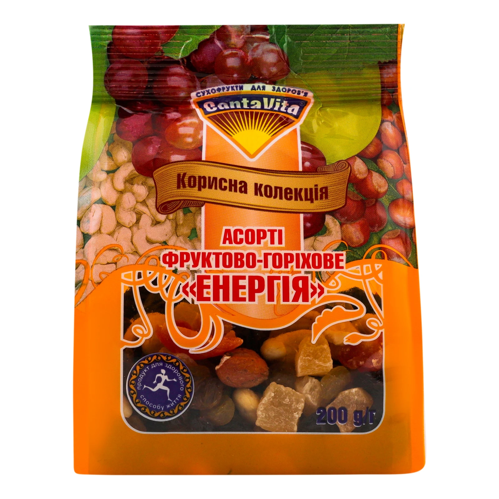 Асорті Santa Vita фруктово-горіхове Енергія 200г