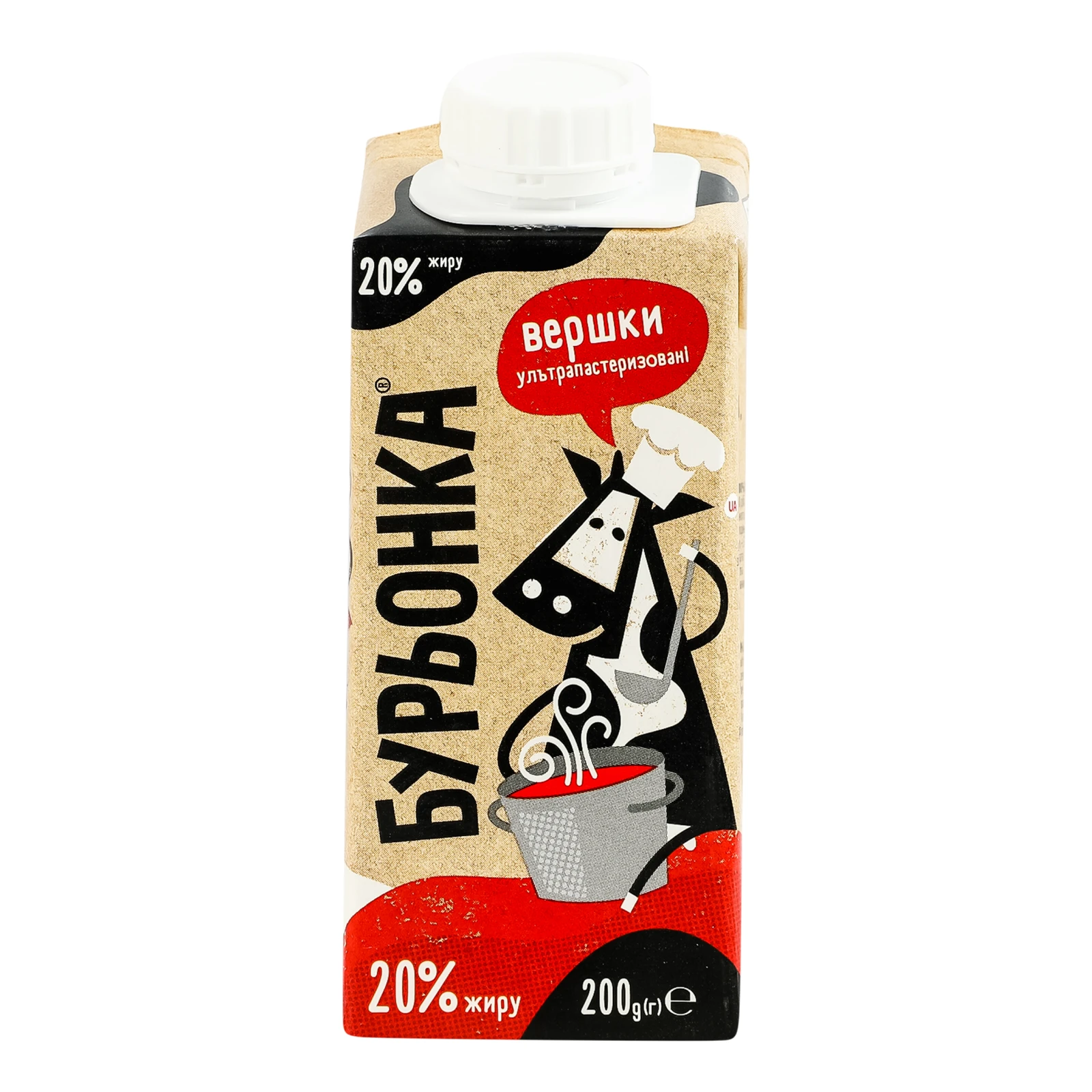 Вершки Бурьонка ультрапастеризовані 20% 200г Фото №:1