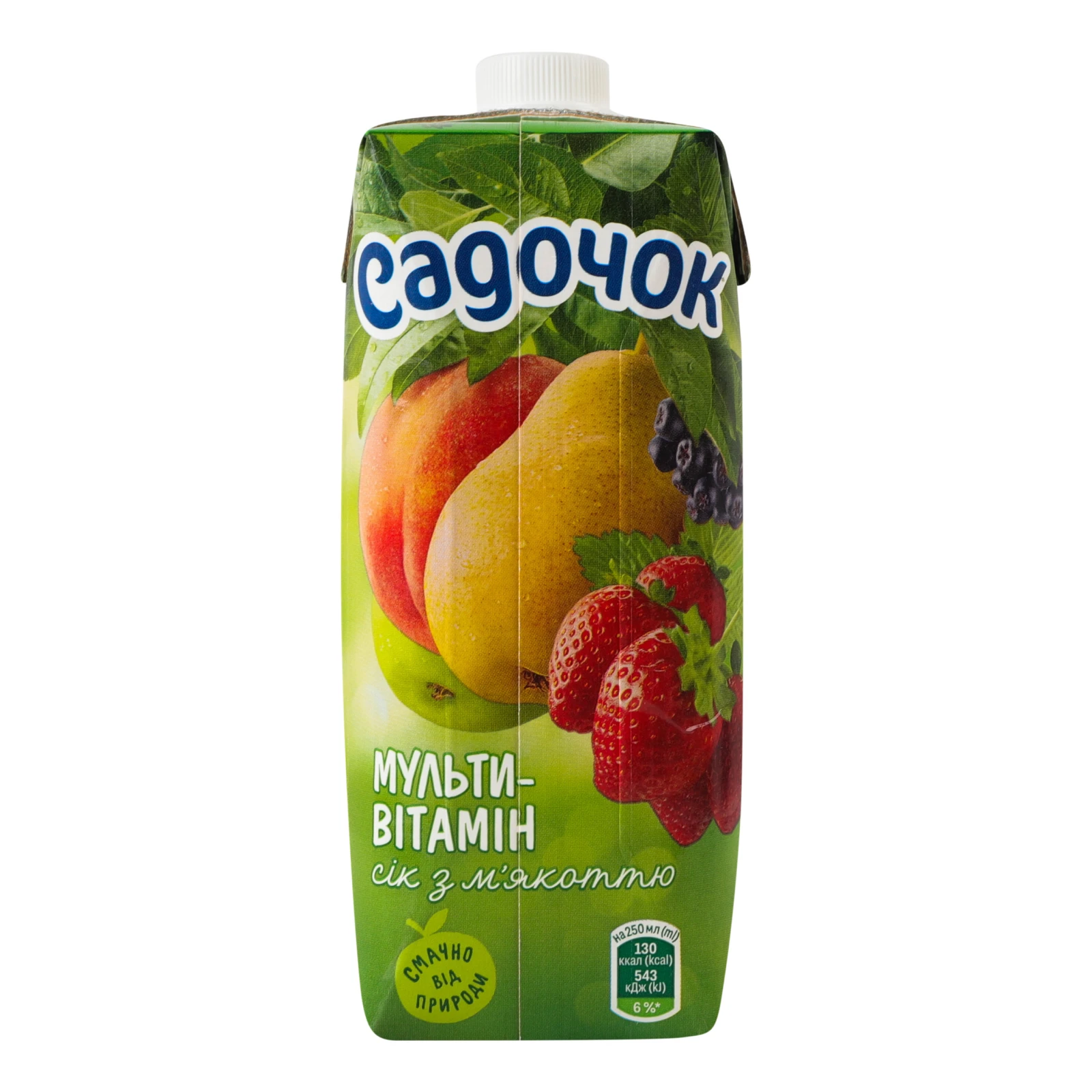Сік Садочок з м'якоттю стерилізований Мультивітамін 500мл Фото №:2