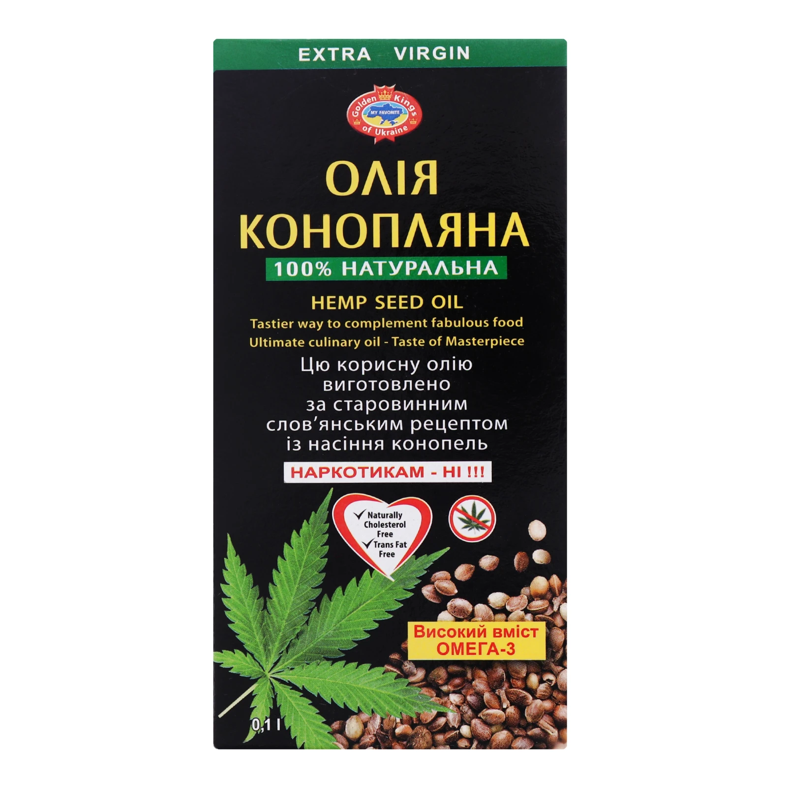Олія Golden Kings 0,1л конопляна Фото навігації №:1