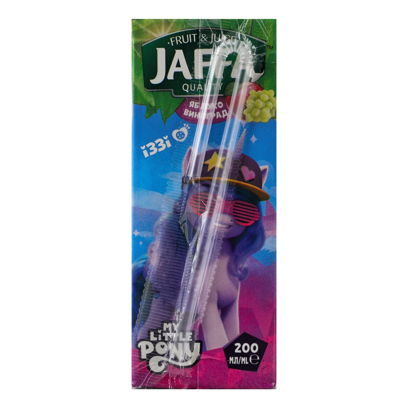 Нектар Jaffa освітлений пастеризований Яблуко-виноград 200мл Фото №:2