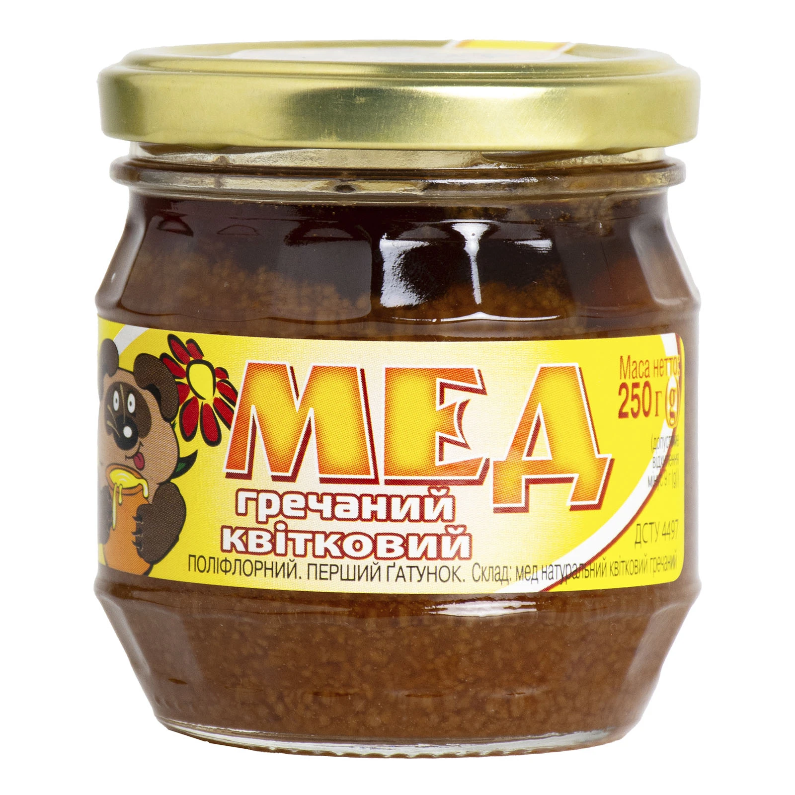 Мед Нектар квітковий гречаний 250г Фото навігації №:1