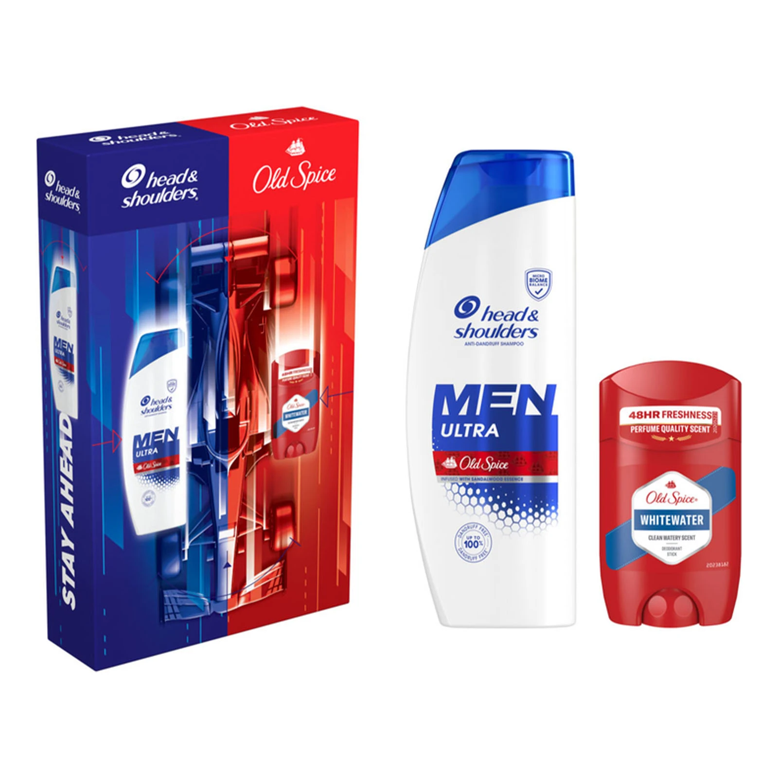 & Набір Head&Shoulders Шампунь проти лупи 330мл+Твердий дезодорант Old Spice Whitewater 50мл Фото №:1