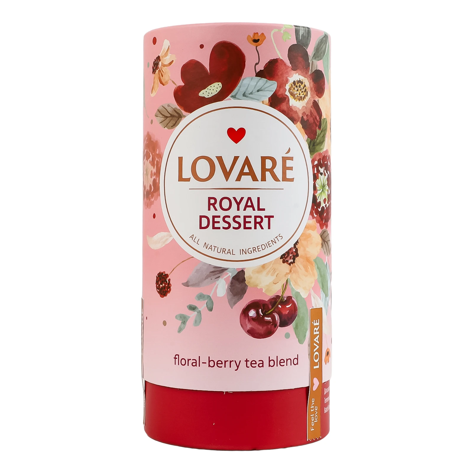 Чай Lovare Королівський десерт бленд квіткового зі шматочками фруктів ягід пелюстками квітів спеціями 80г Фото №:1