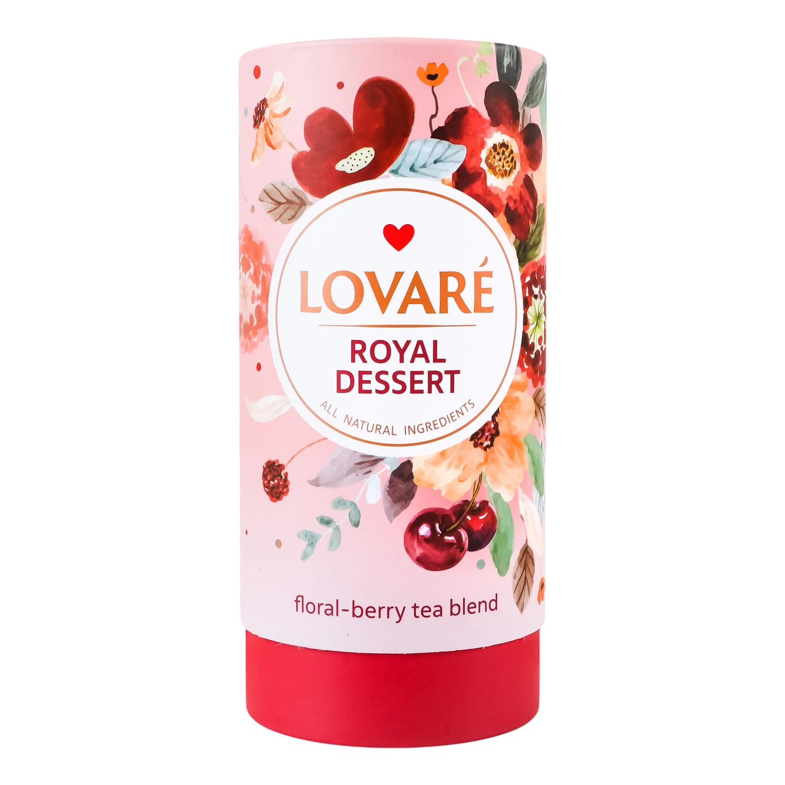Бленд чаю Lovare Royal Dessert квіткового зі шматочками фруктів ягід пелюстками квітів спеціями 80г Фото №:1