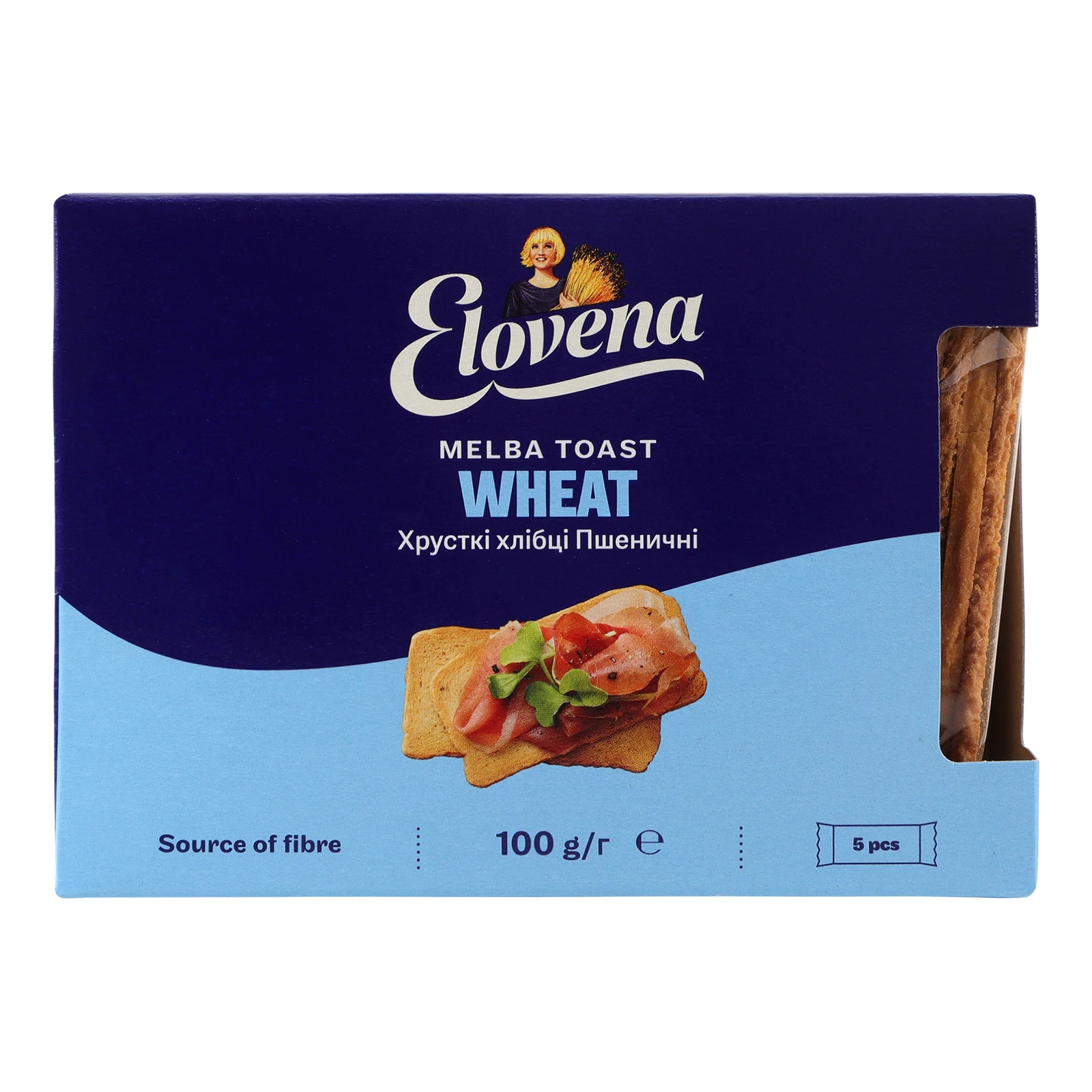 Хлібці Elovena хрусткі пшеничні 100г Фото №:1