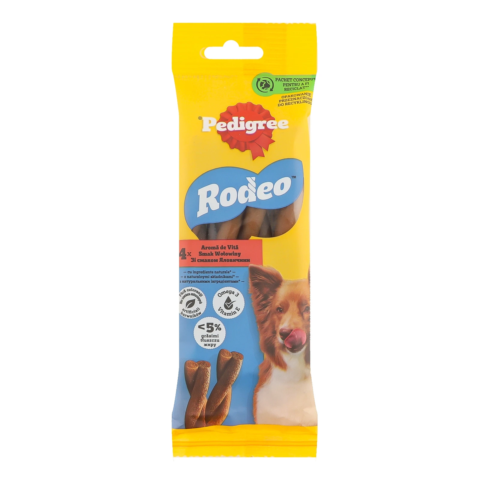 Корм для собак Pedigree Rodeo сухий додатковий для дорослих собак з яловичиною 70г