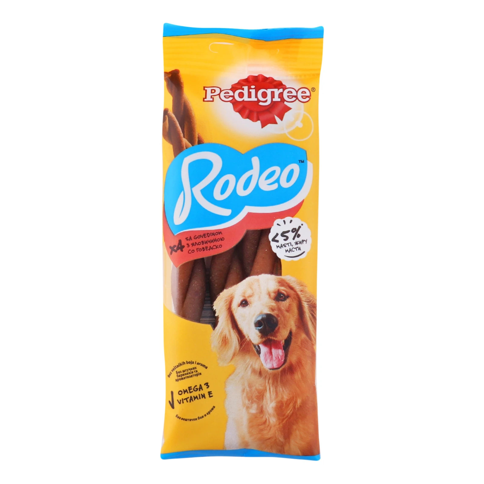 Ласощі Pedigree Rodeo З яловичиною для дорослих собак 70г Фото №:1
