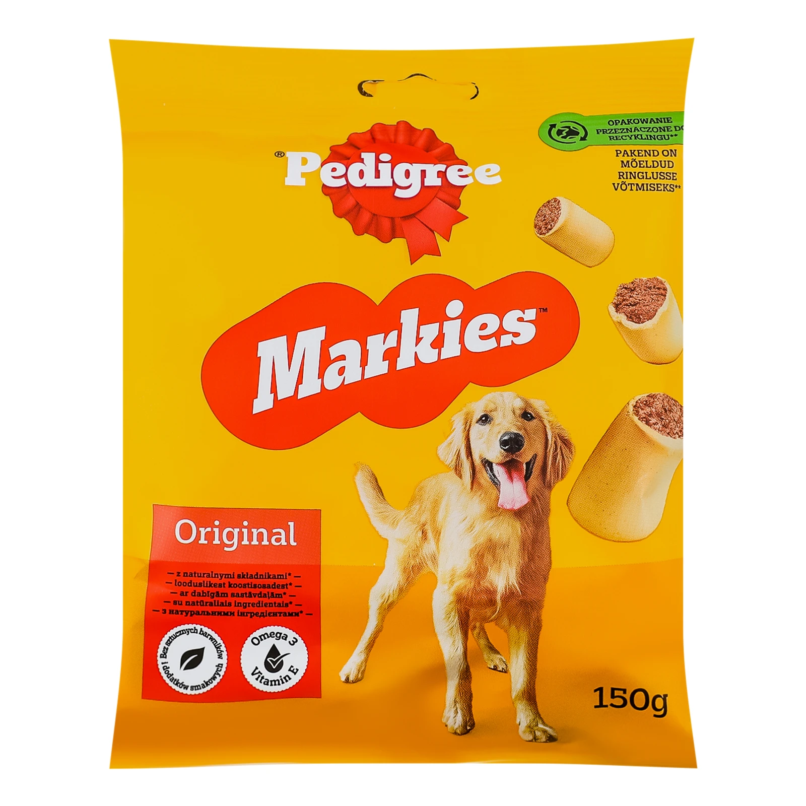 Корм для собак Pedigree Markies Original сухий додатковий для дорослих собак 150г Фото №:1
