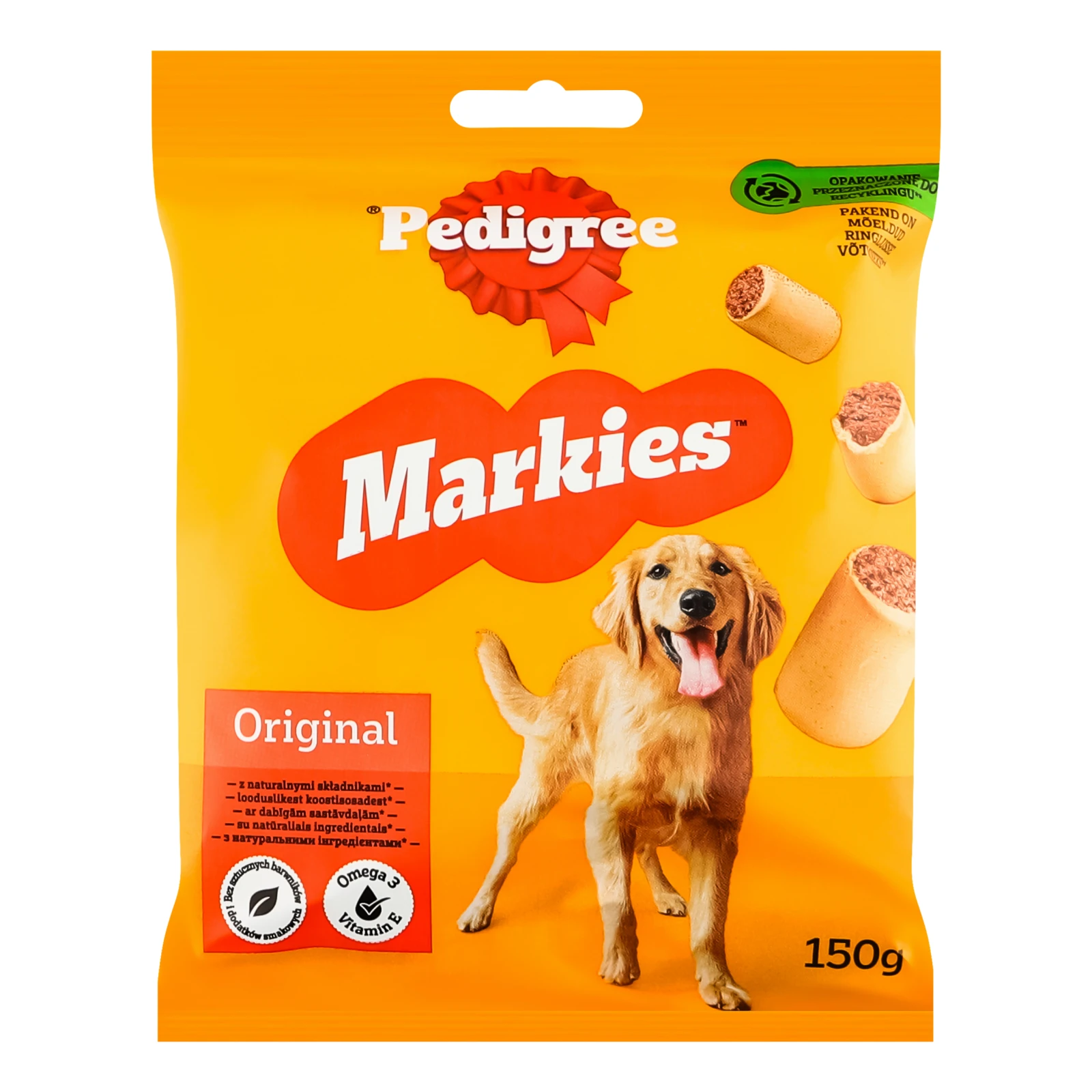 Корм для собак Pedigree Markies Оригінальний сухий додатковий для дорослих собак 150г