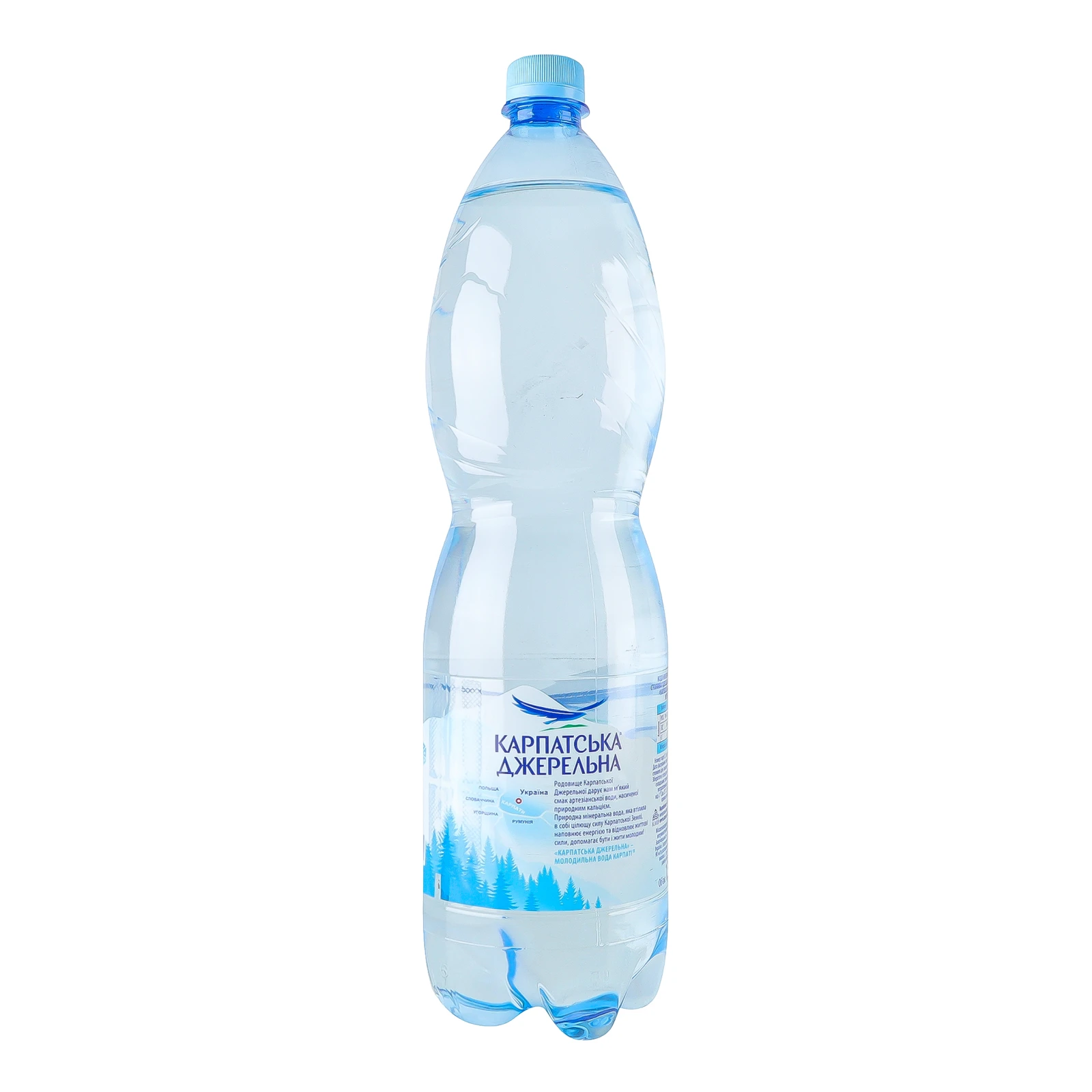 Вода мінеральна Карпатська джерельна природна столова негазована 1.5л Фото №:2