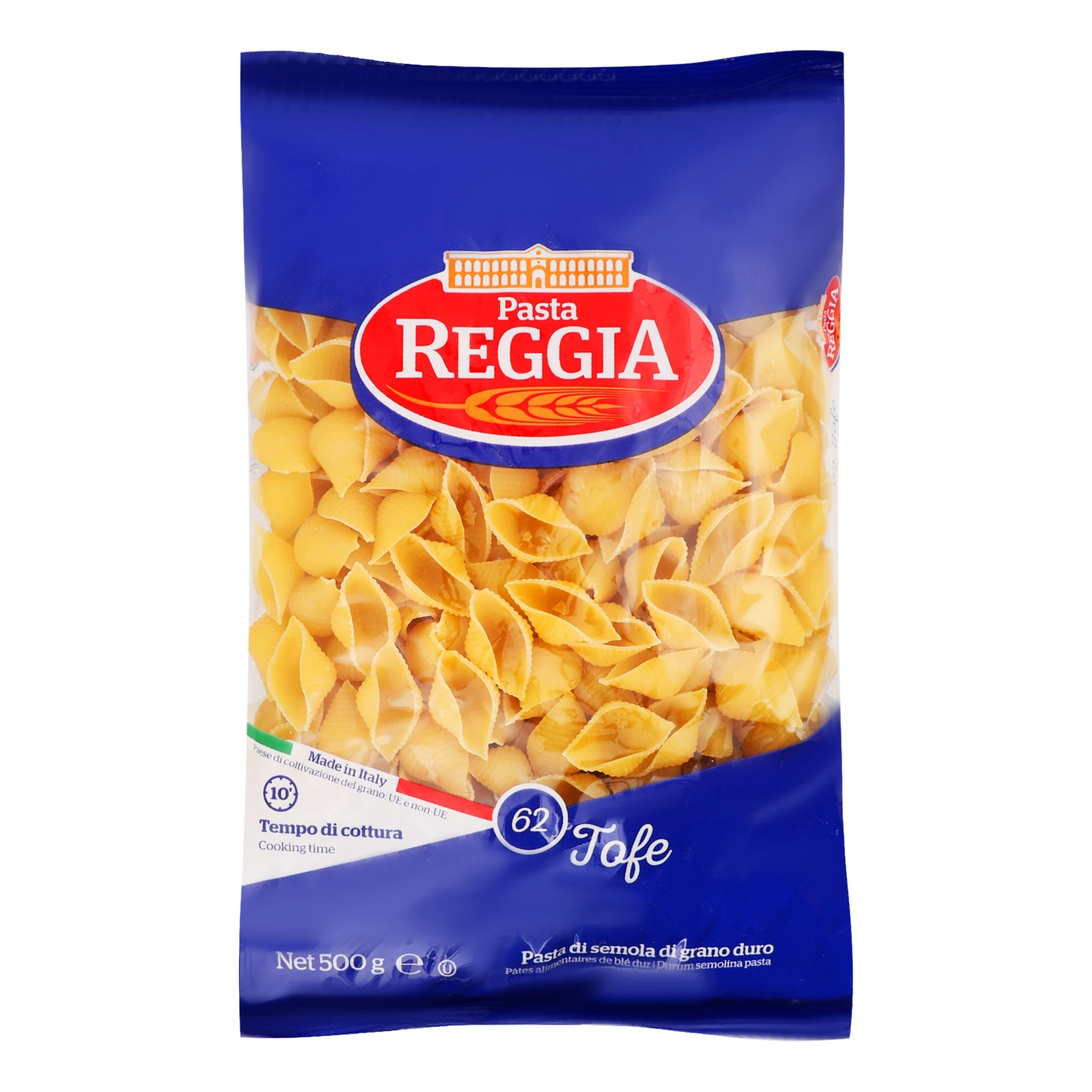 Макарони Reggia 500г N62 Мушлі Фото №:1