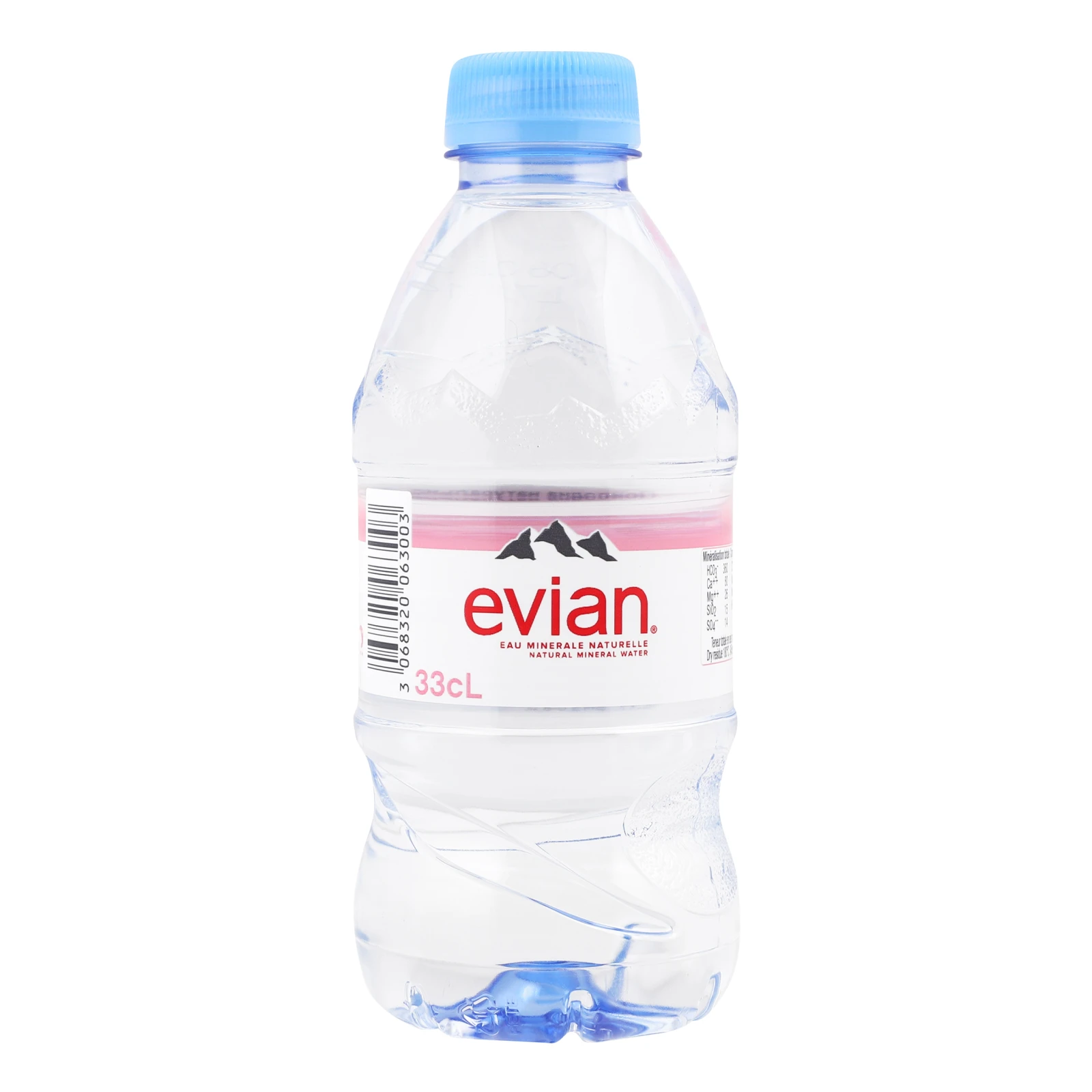 Вода мінеральна Evian натуральна природна столова негазована 330мл Фото №:1