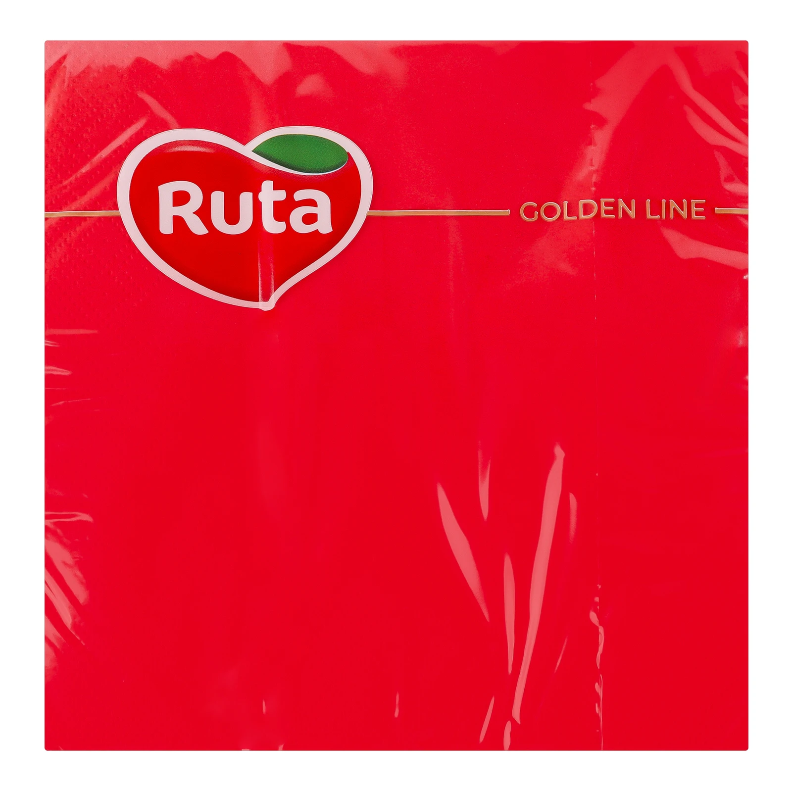 Серветки паперові Ruta Golden line 32х32см 3-шарові червоні 20шт Фото №:1