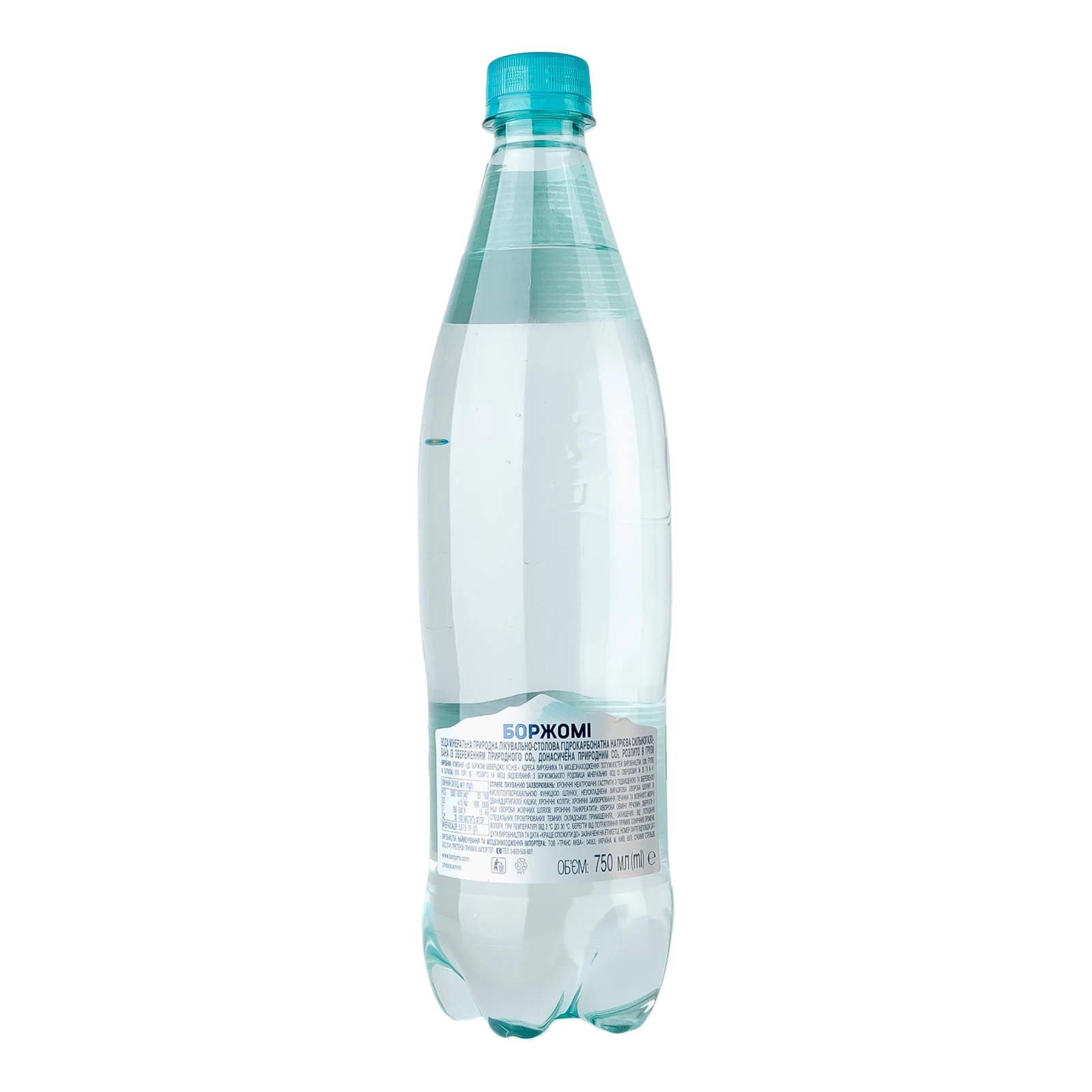Вода мінеральна Borjomi природна лікувально-столова сильногазована 750мл фото 2