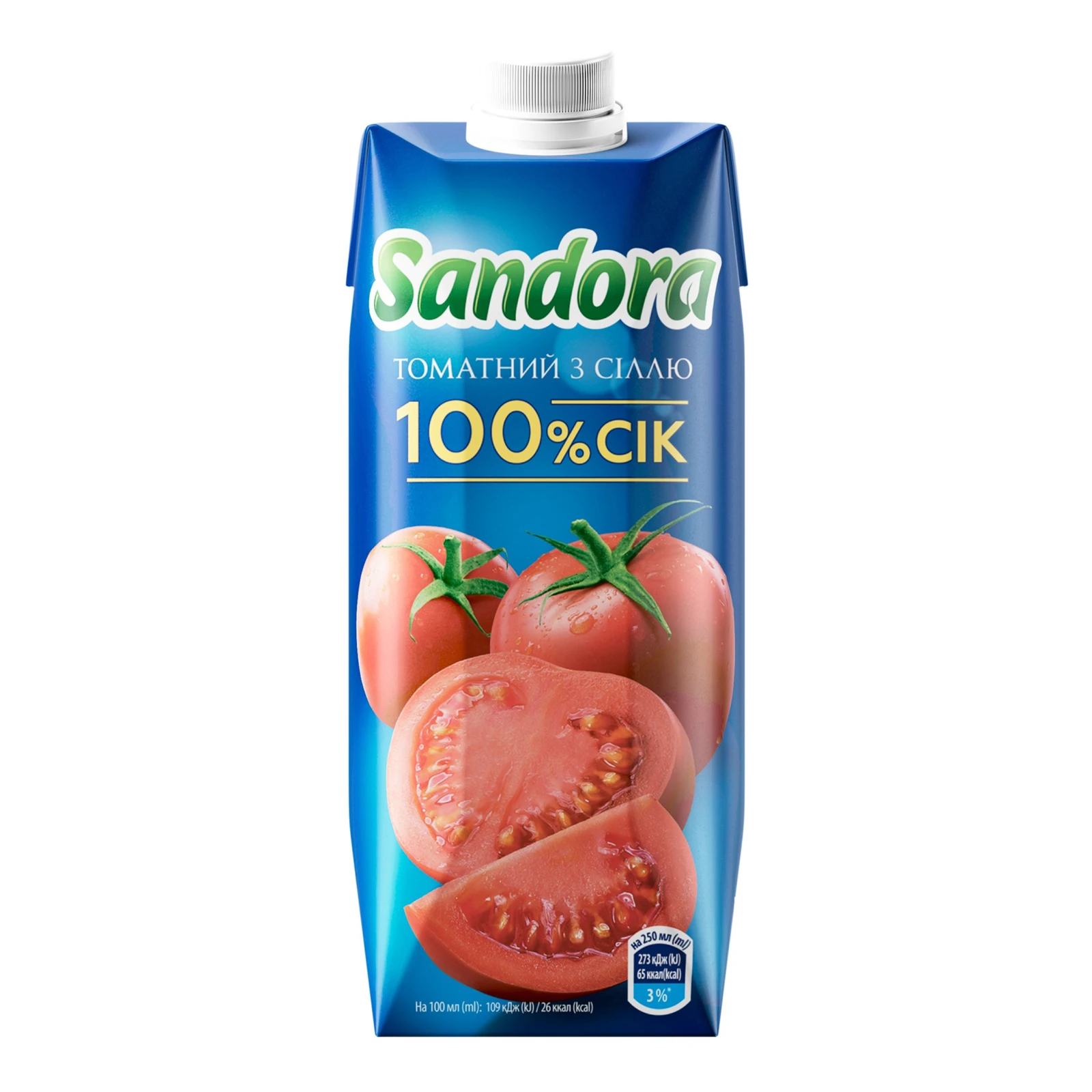 Сік Sandora 500мл томатний з сіллю Фото навігації №:1