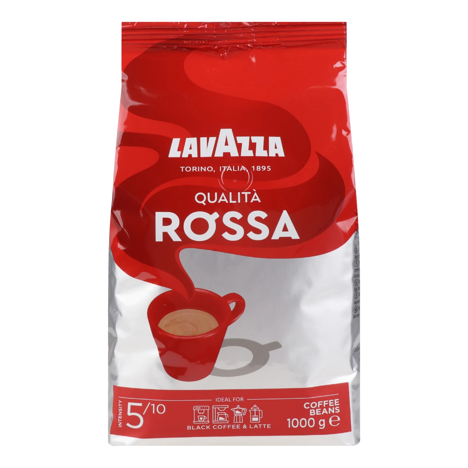 Кава Lavazza Qualita Rossa натуральна смажена у зернах 1кг