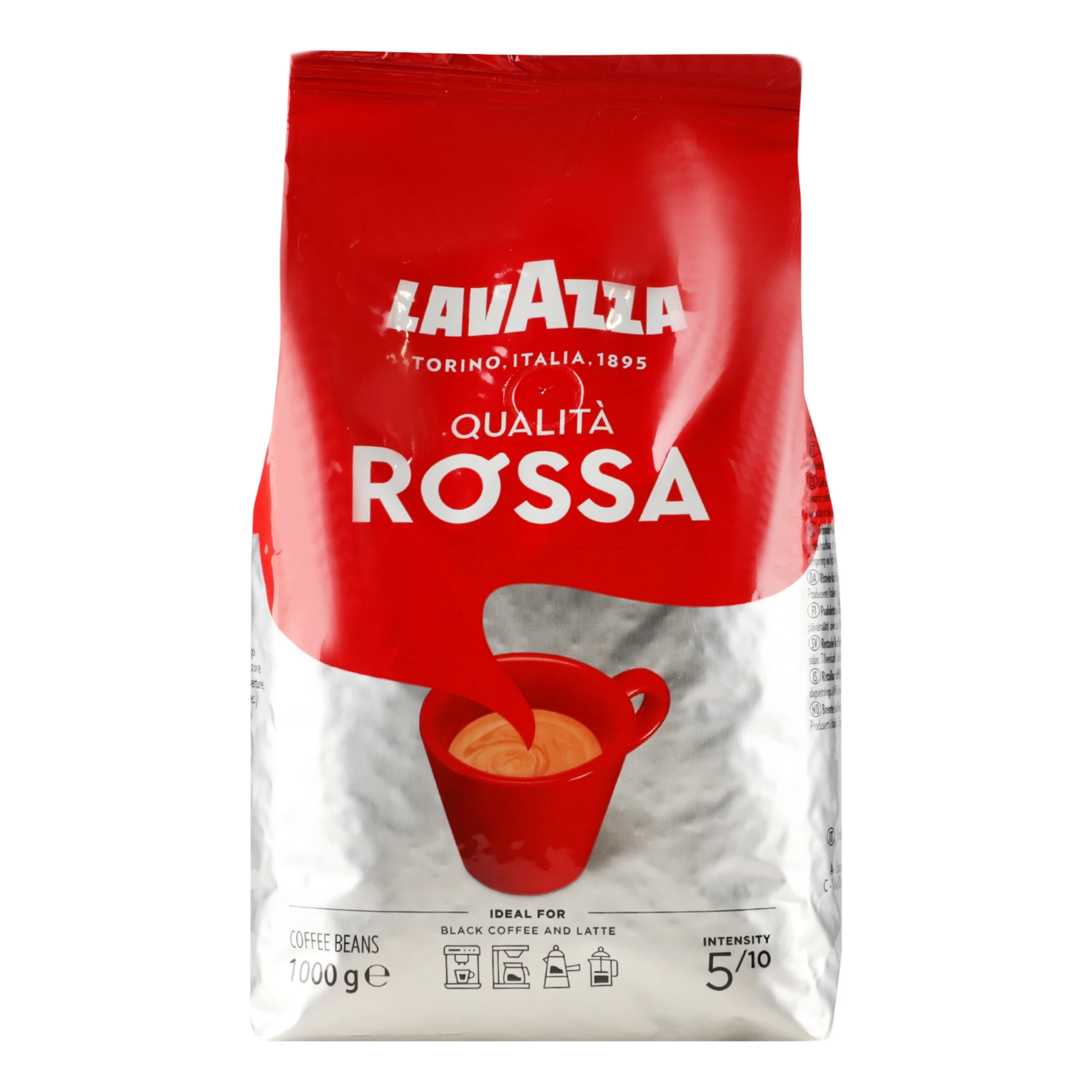 Кава Lavazza Qualita Rossa натуральна смажена у зернах 1000г Фото №:1