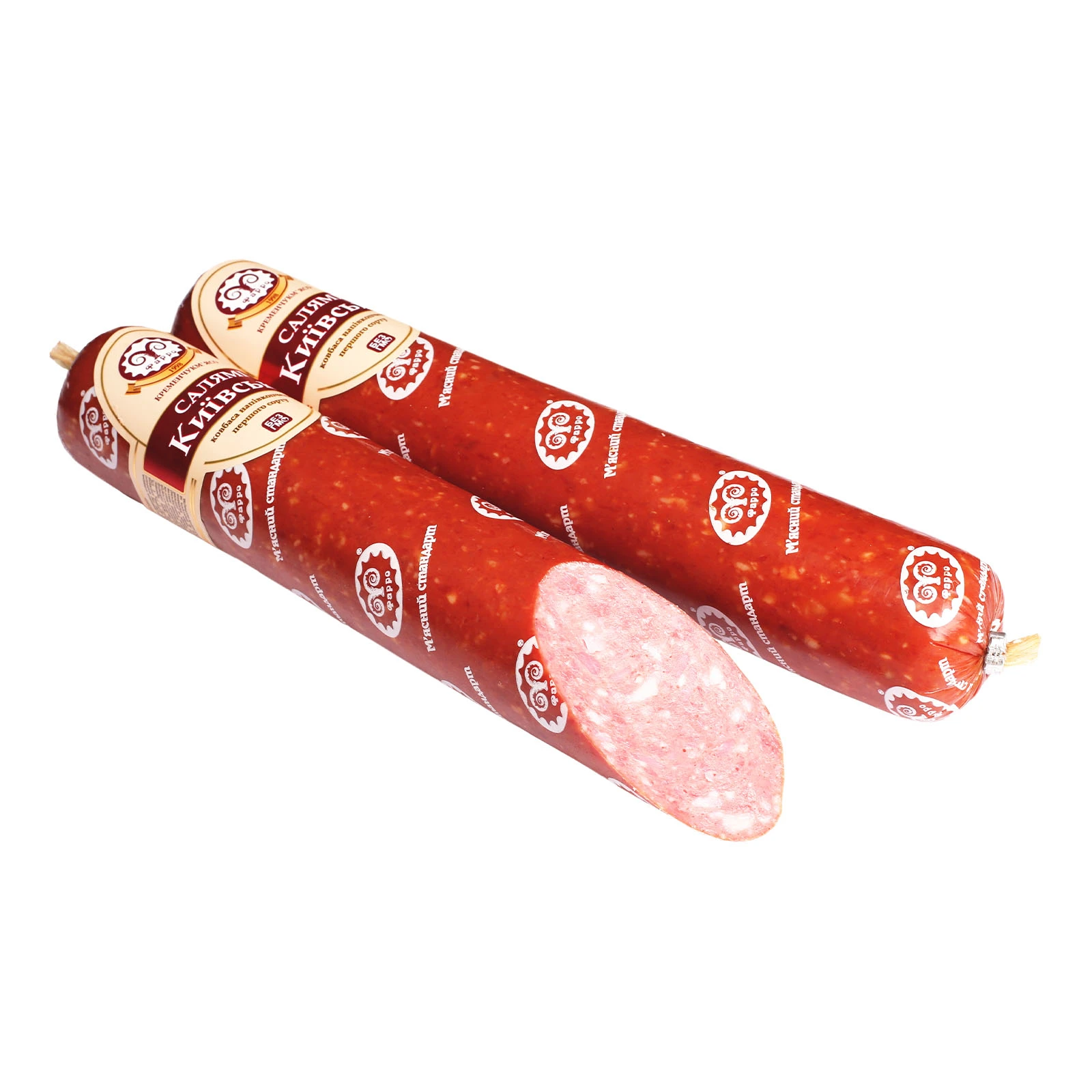 Ковбаса Фарро Салямі Київська напівкопчена першого сорту Фото №:1