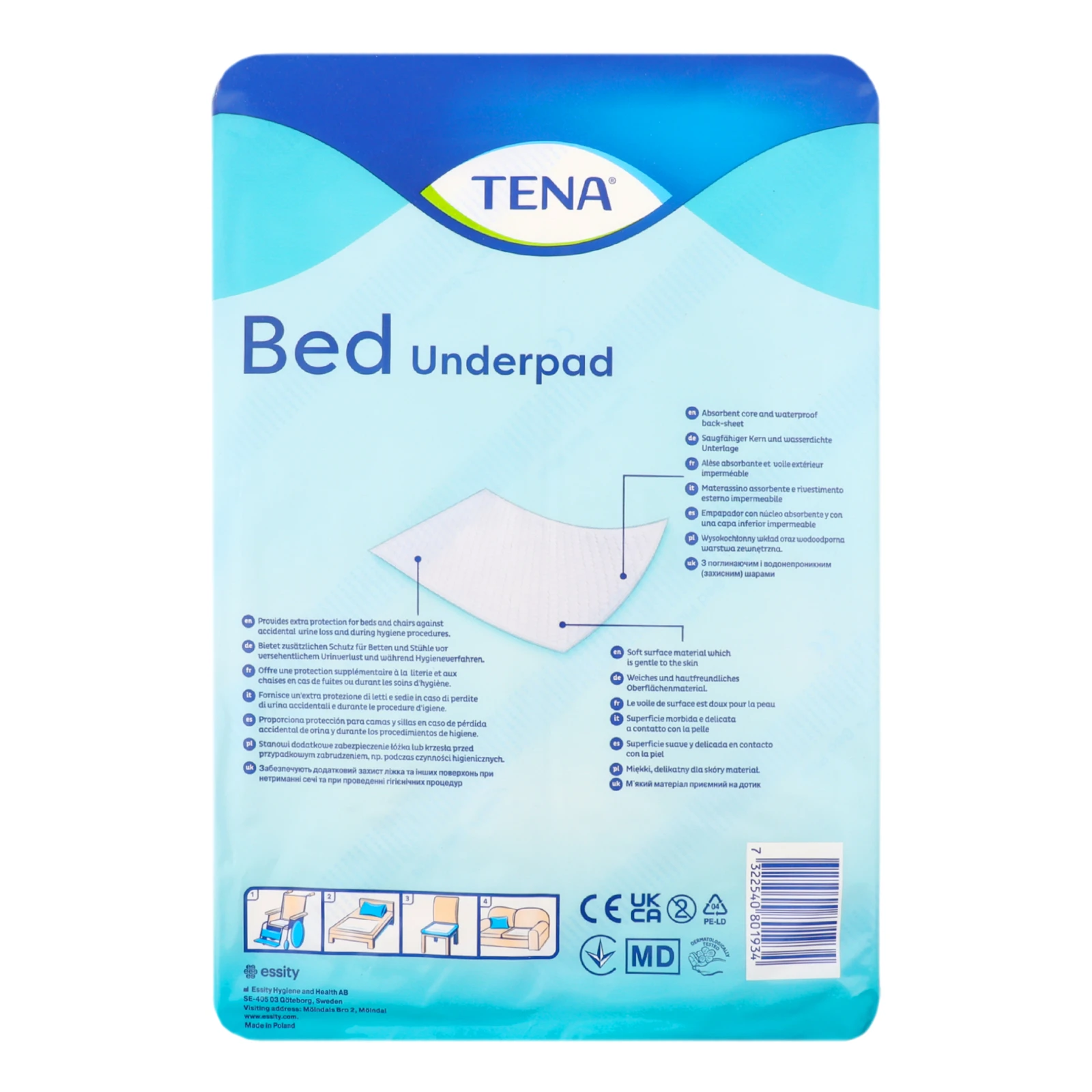 Пелюшки Tena Bed Plus 6090 5шт Фото №:2