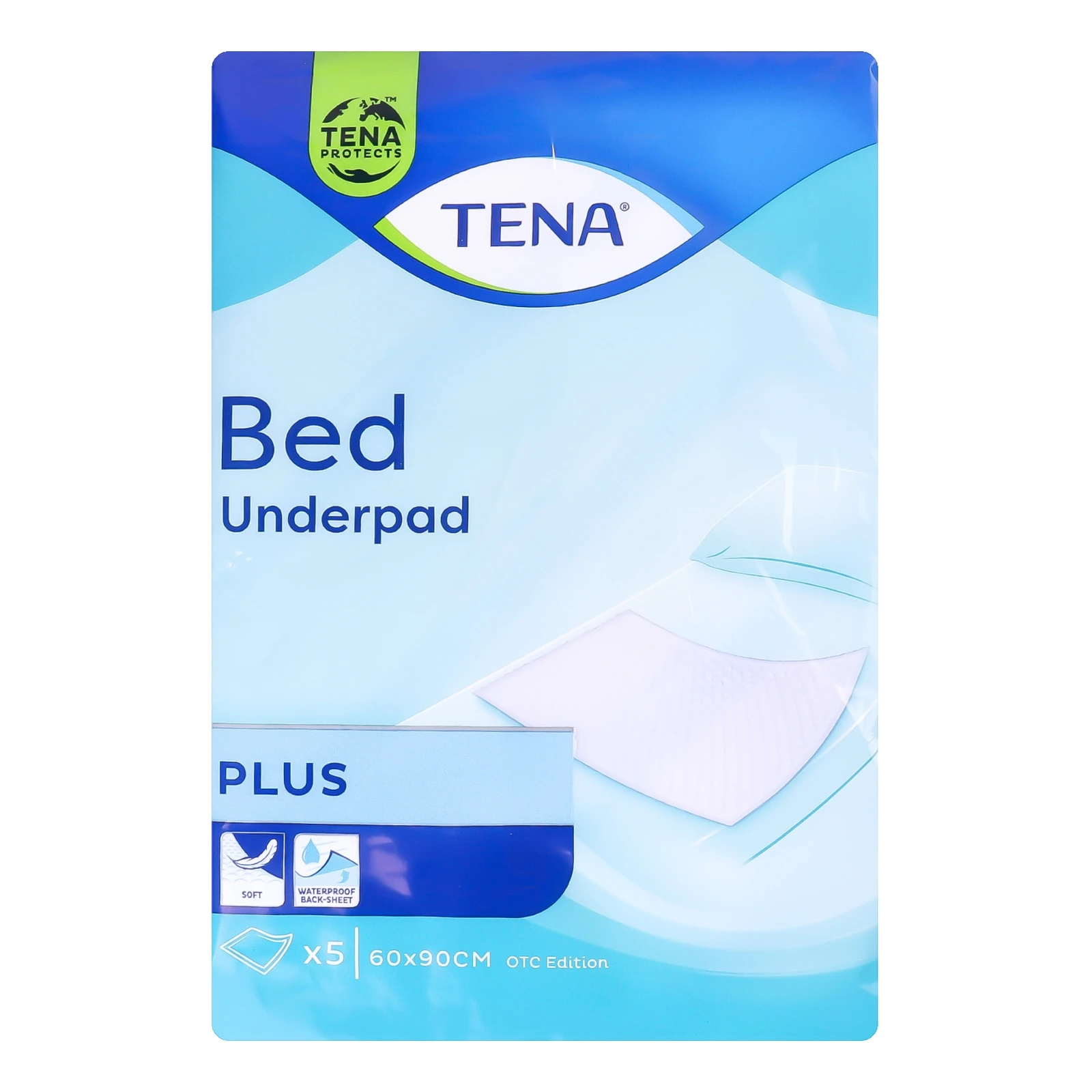 Пелюшки Tena Bed Plus 60*90 5шт Фото №:1