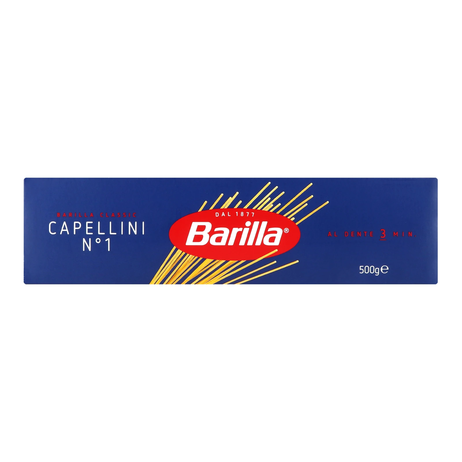 Вироби макаронні Barilla Capellini №1 з твердих сортів пшениці 500г Фото навігації №:1