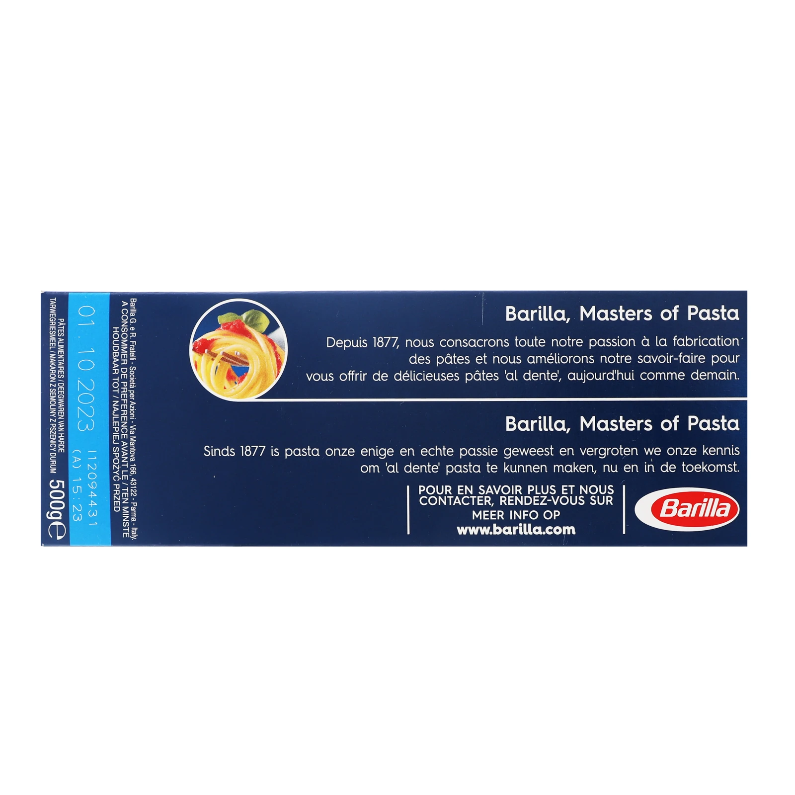 Вироби макаронні Barilla Capellini №1 з твердих сортів пшениці 500г Фото №:3