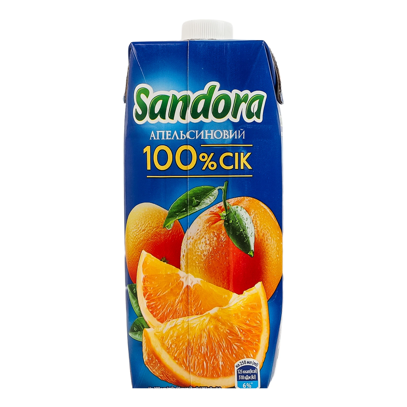 Сік Sandora відновлений неосвітлений пастеризований Апельсиновий 500мл Фото №:2