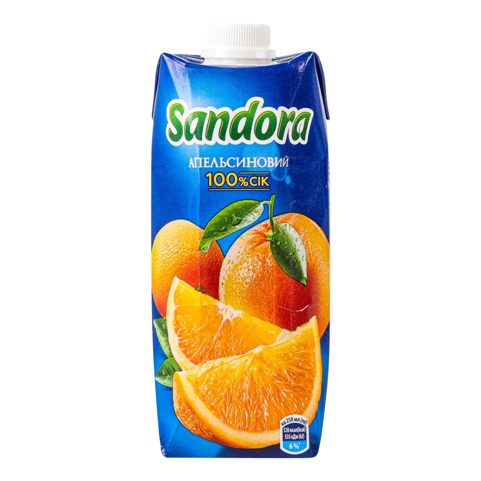 Сік Sandora відновлений неосвітлений пастеризований Апельсиновий 500мл Фото №:1