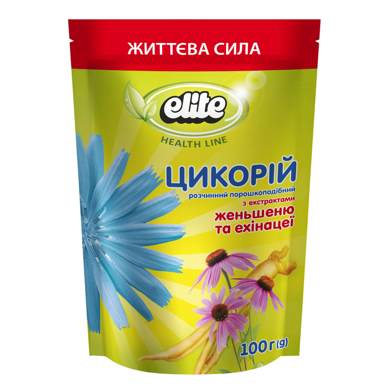 Цикорій Еліт 100г з женьшенем і ехінацеєю Фото №:1