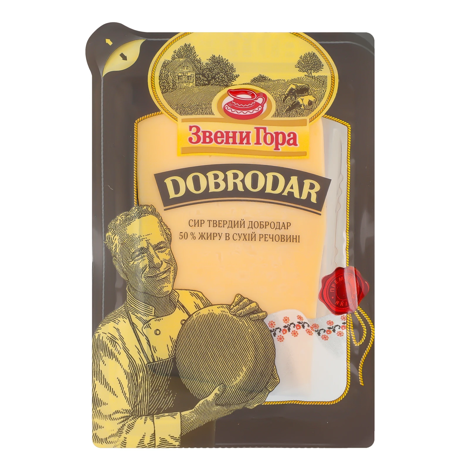 Сир Звени гора 135г 50% Dobrodar Фото №:1