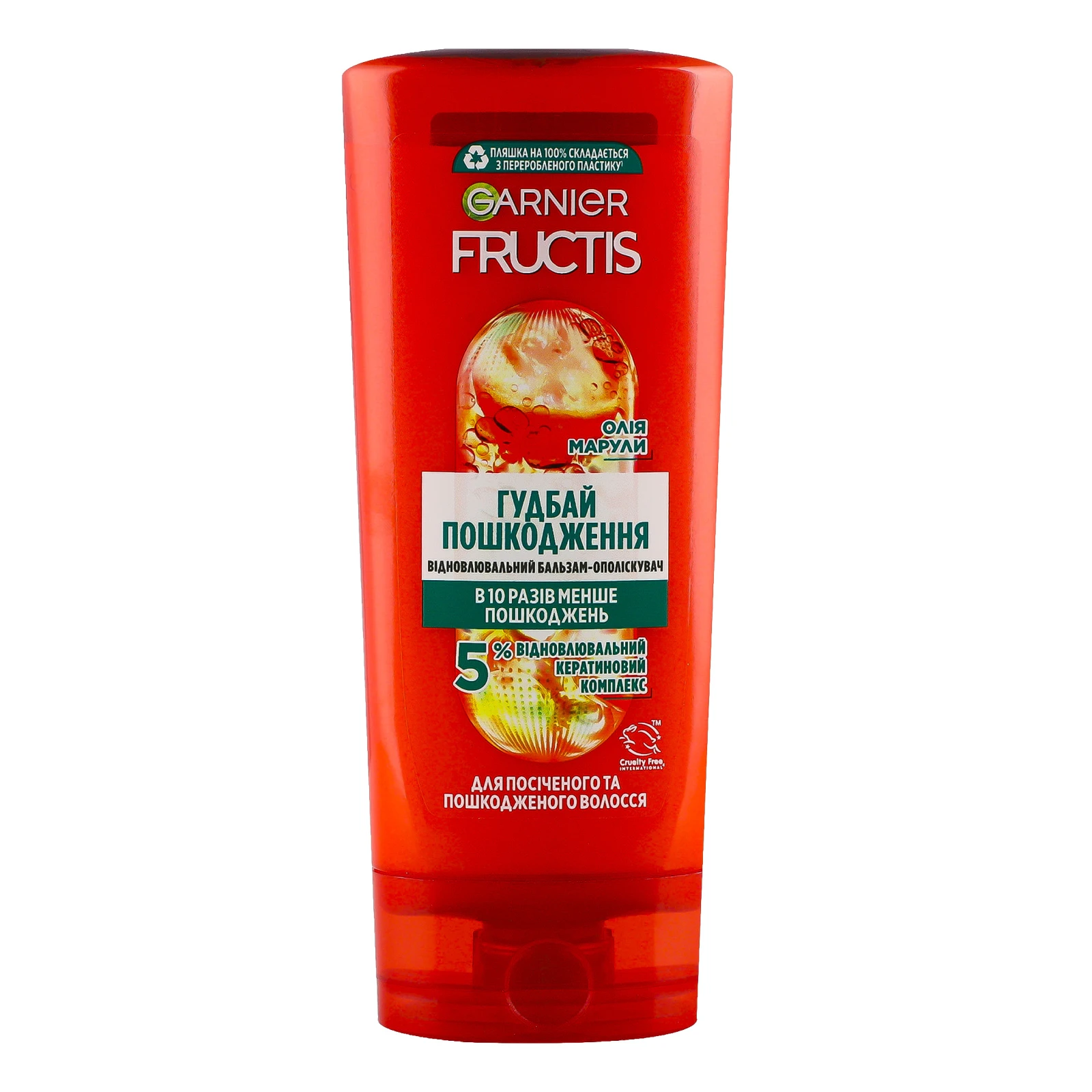 Бальзам-ополіскувач для волосся Garnier Fructis Гудбай пошкодження Відновлювальний Олія марули 200мл Фото №:1